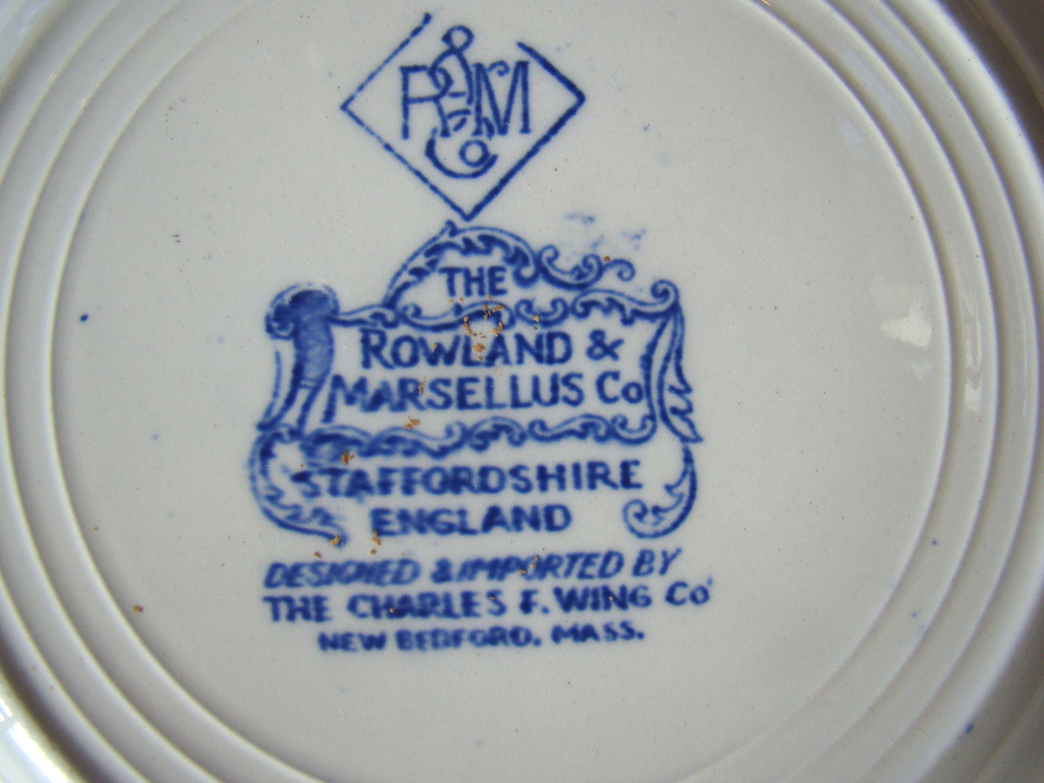 New Bedford Souvenir plate made by Rowland & Marsellus circa 1905 — image 2