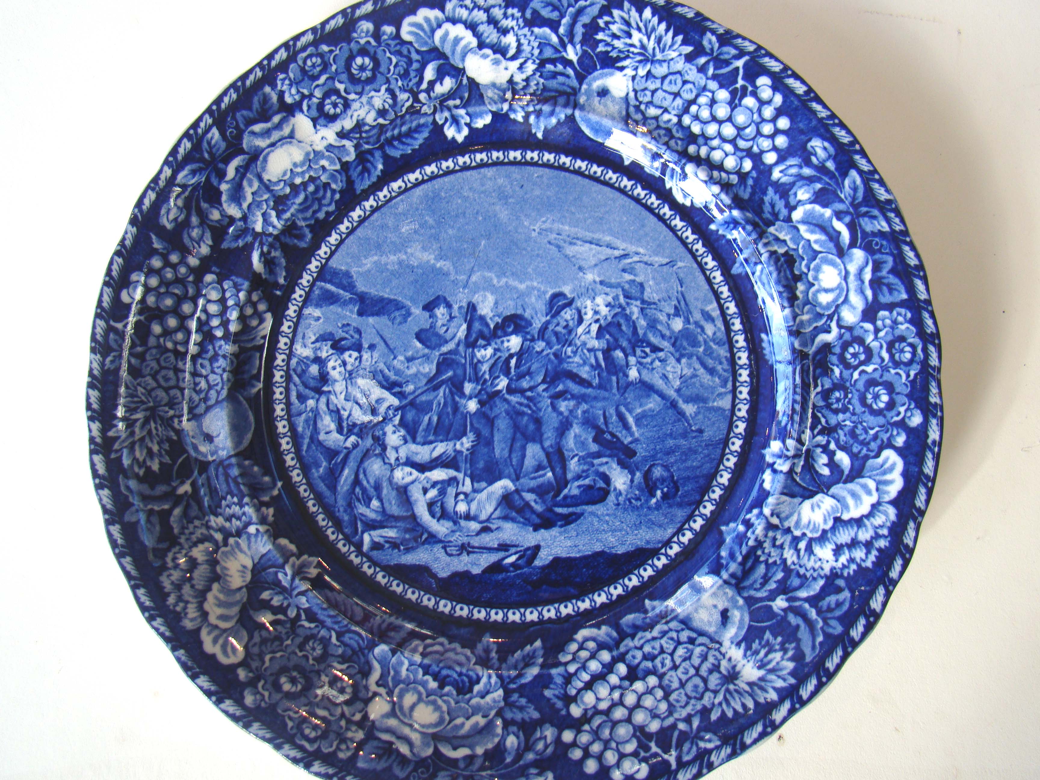 The Battle of Bunker Hill June 17, 1775 Commemorative plate made by Rowland & Marsellus circa 1905