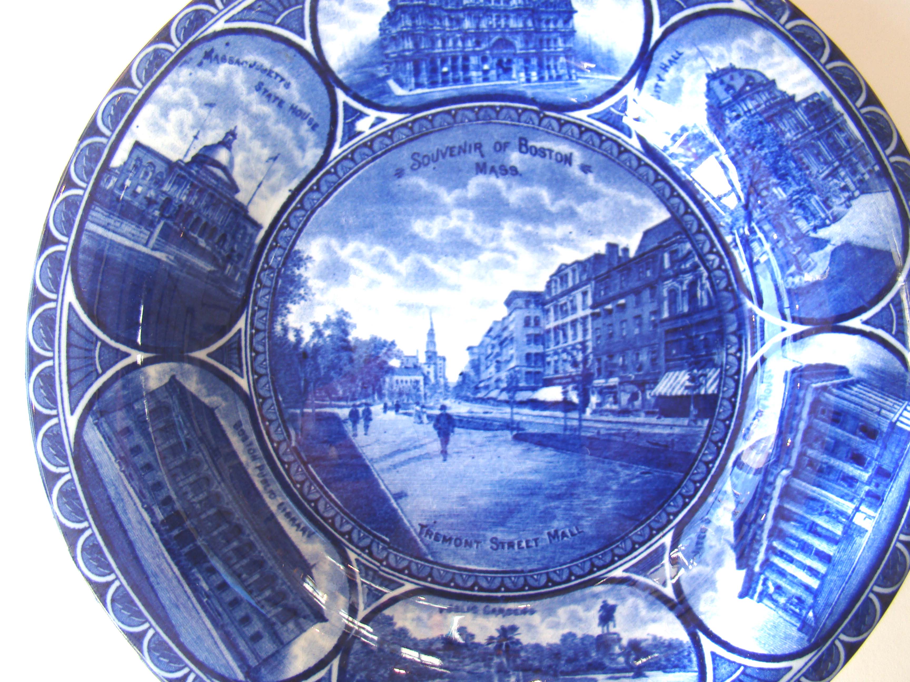 Souvenir plate of Boston by Rowland & Marsellus circa 1905