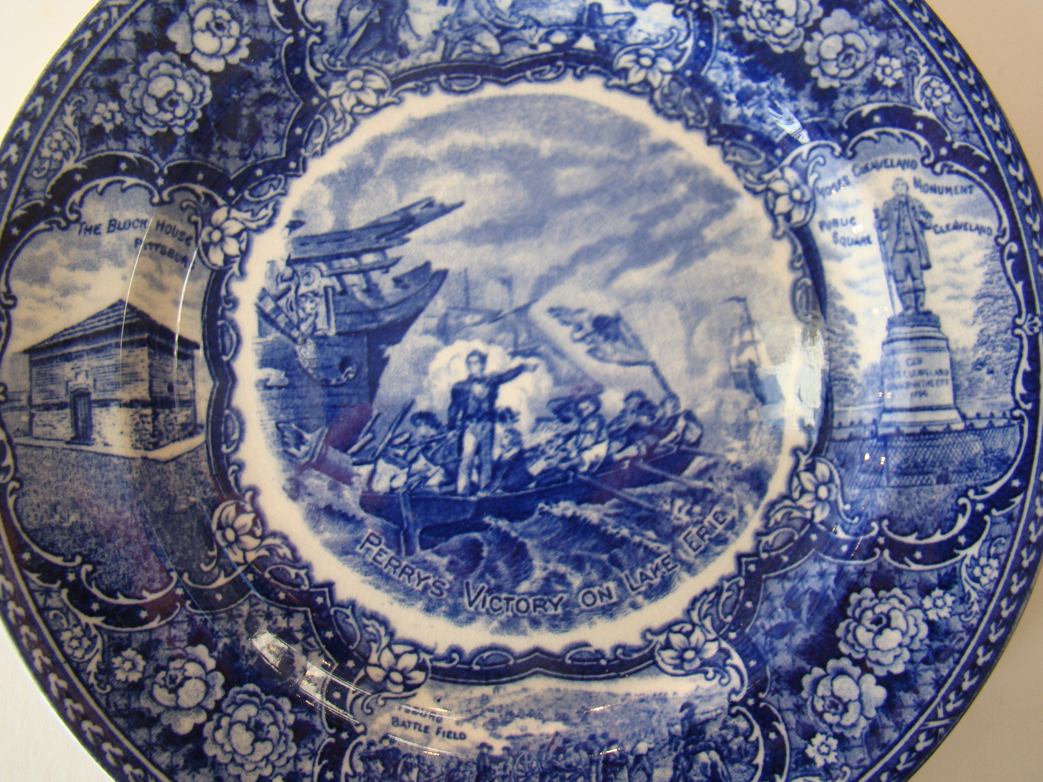 Commemorative plate depicting Commodore Perry's Victory over the British on Lake Erie in 1813