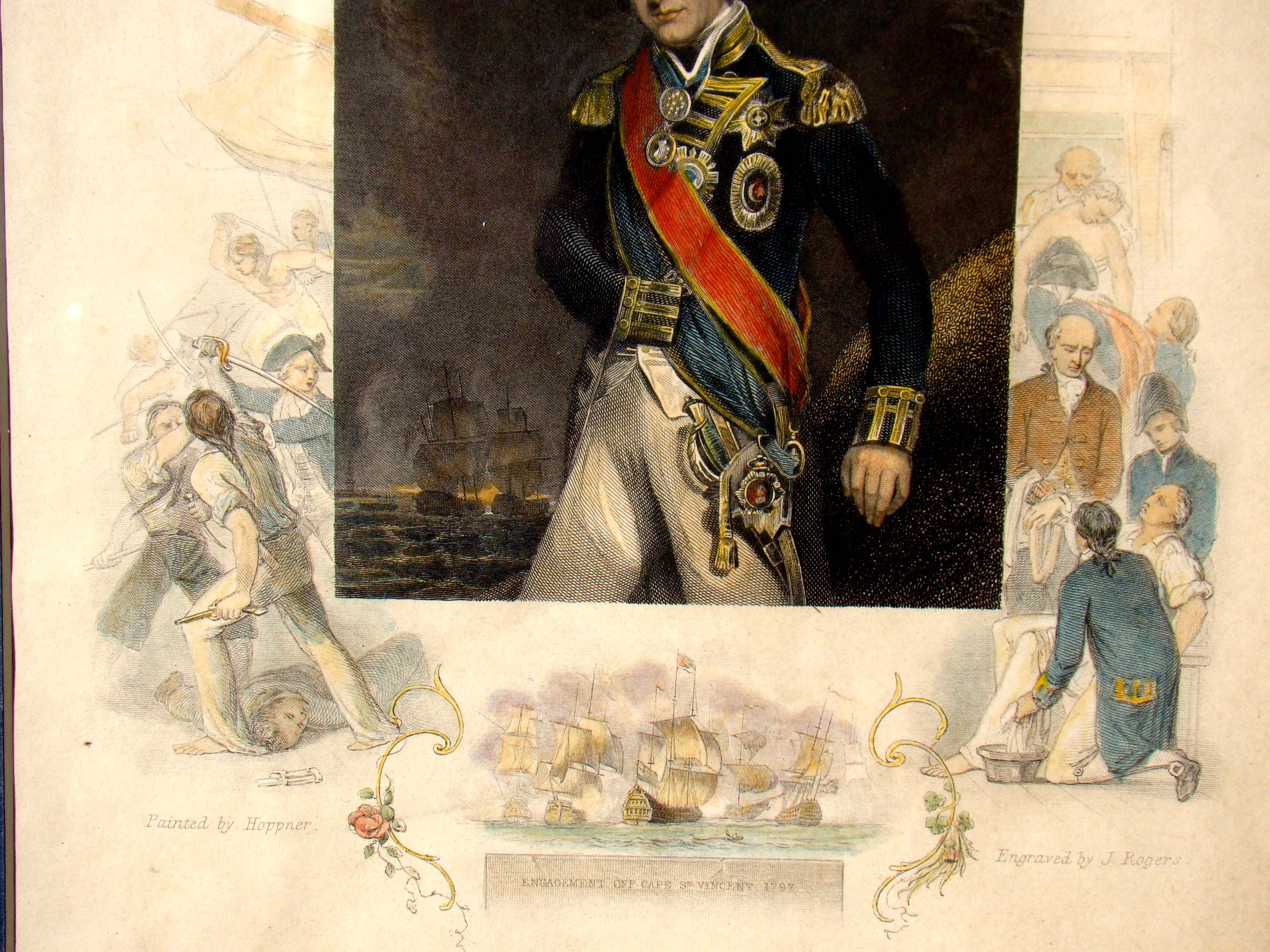 A fine hand colored steel engraving of Admiral Horatio Nelson printed in 1840 — image 2
