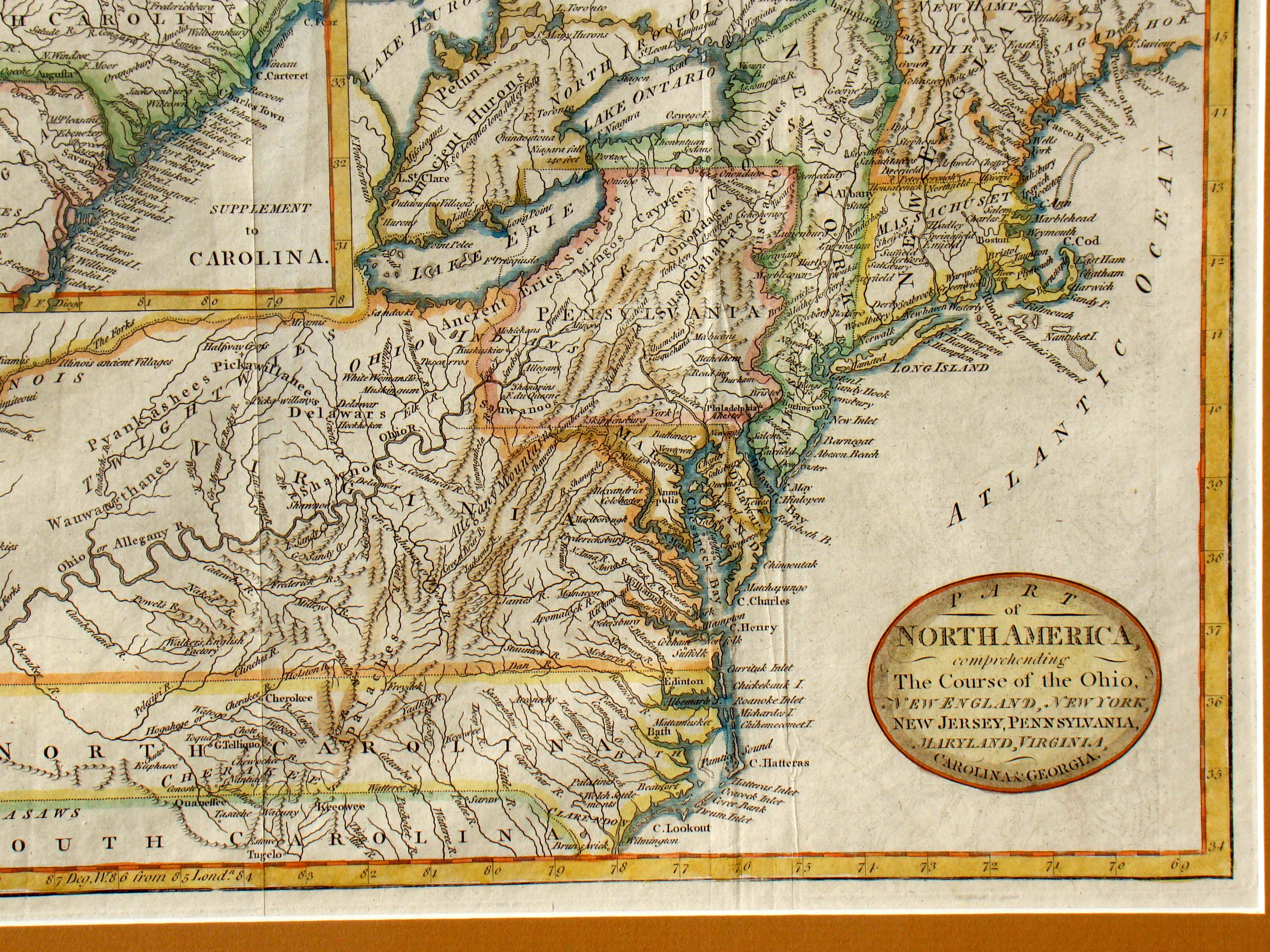 A Map of North America printed in 1789