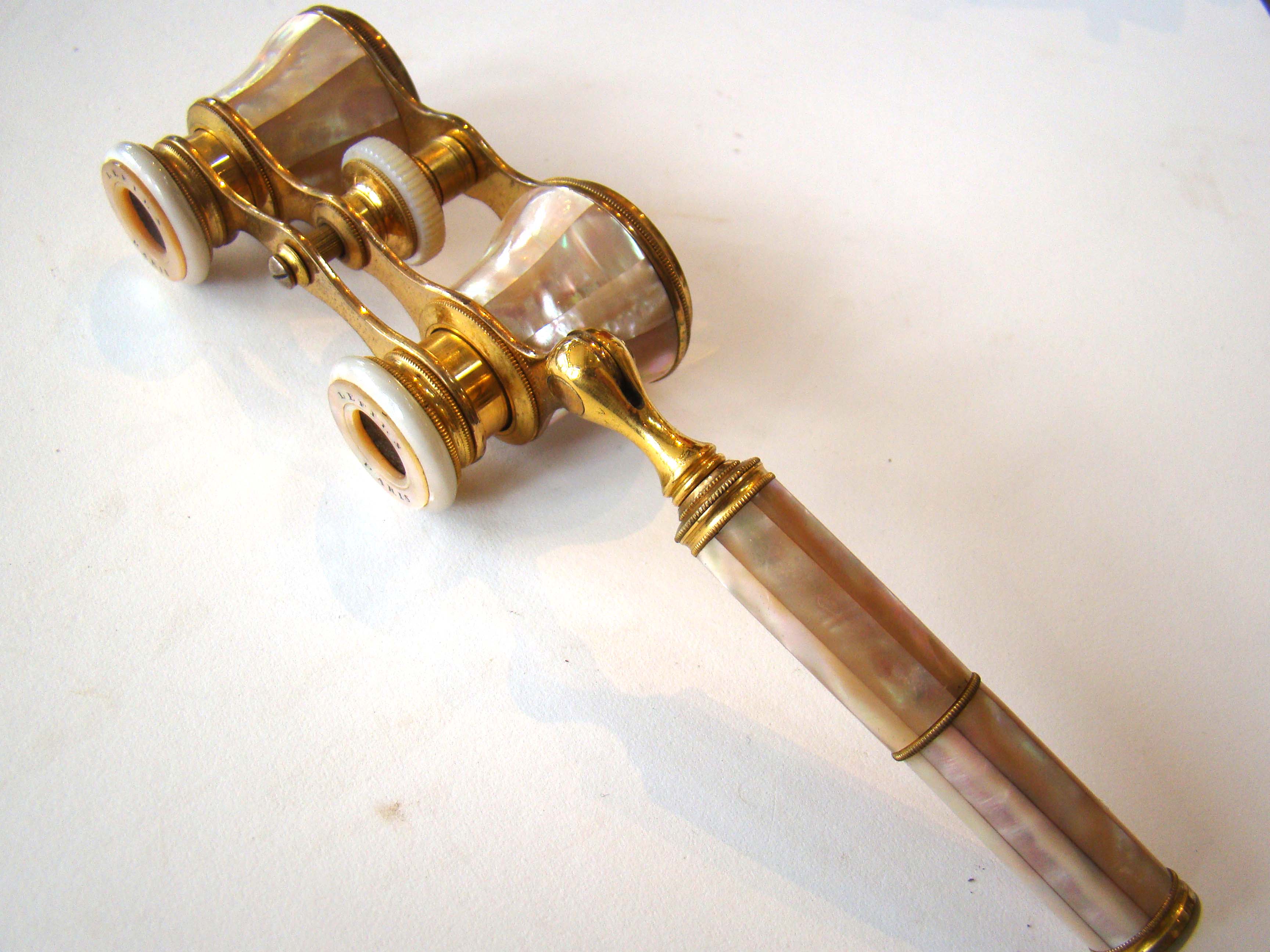 A fine pair of late 19th century French opera glasses made by Lefils of Paris