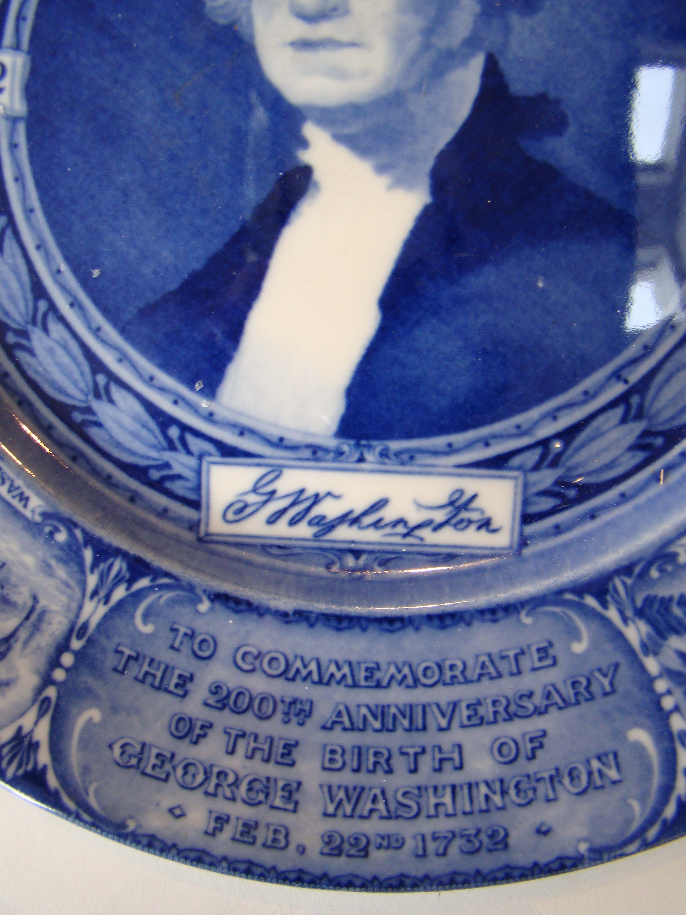 A plate commemorating the 200th anniversary of the birth of George Washington in 1732 — image 2