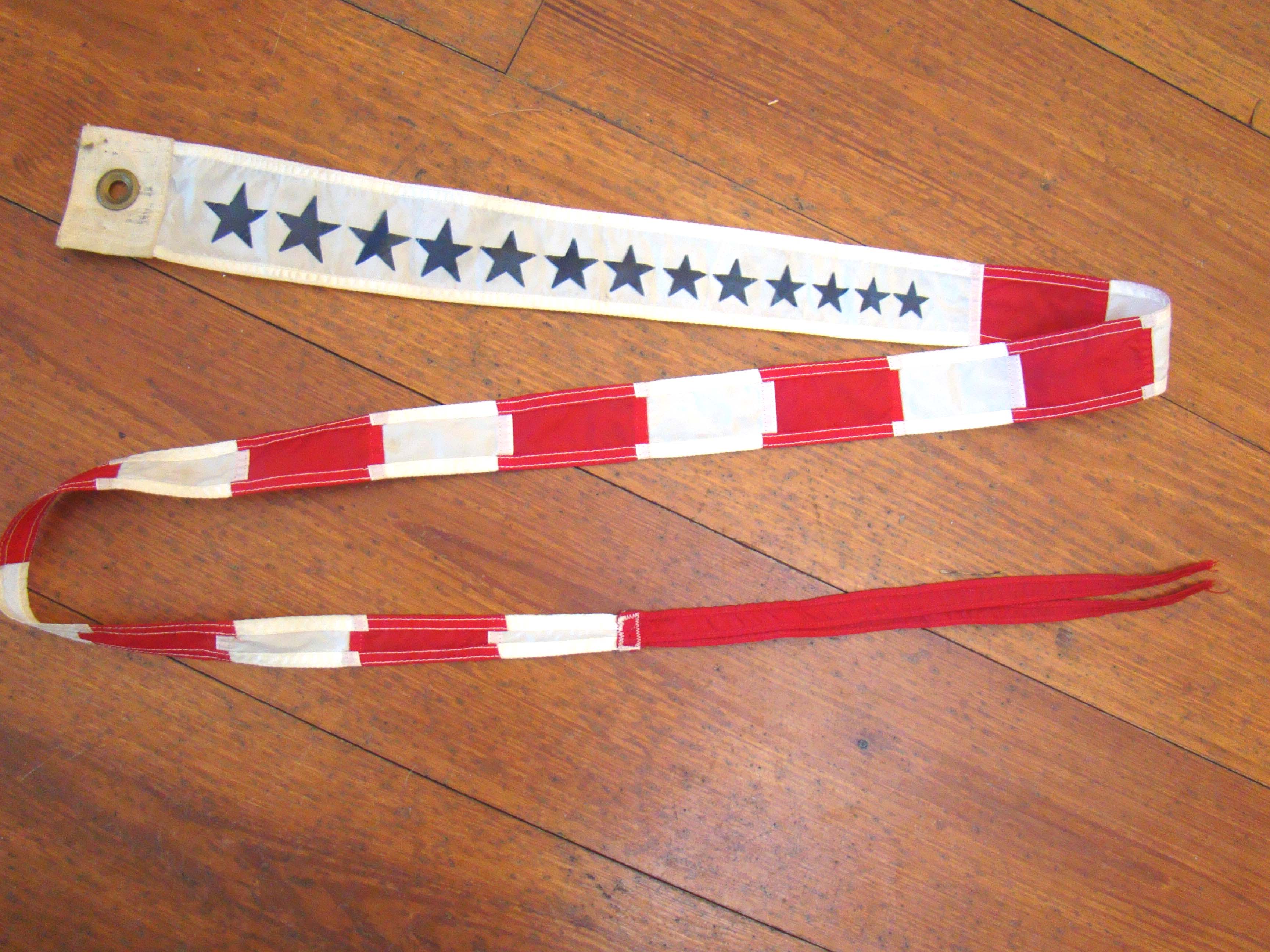 A rare WWI-WWII era U S Coast Guard ships' commissioning pennant circa 1917-1945