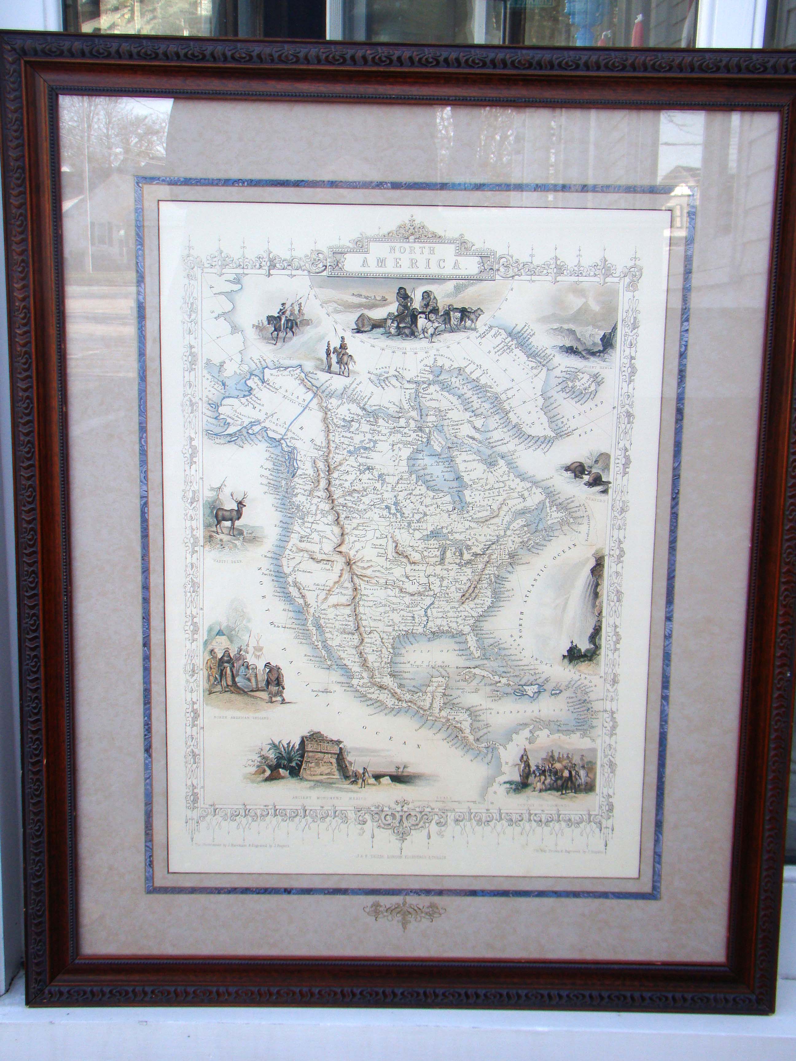 Map of North America by J & F Tallis, London