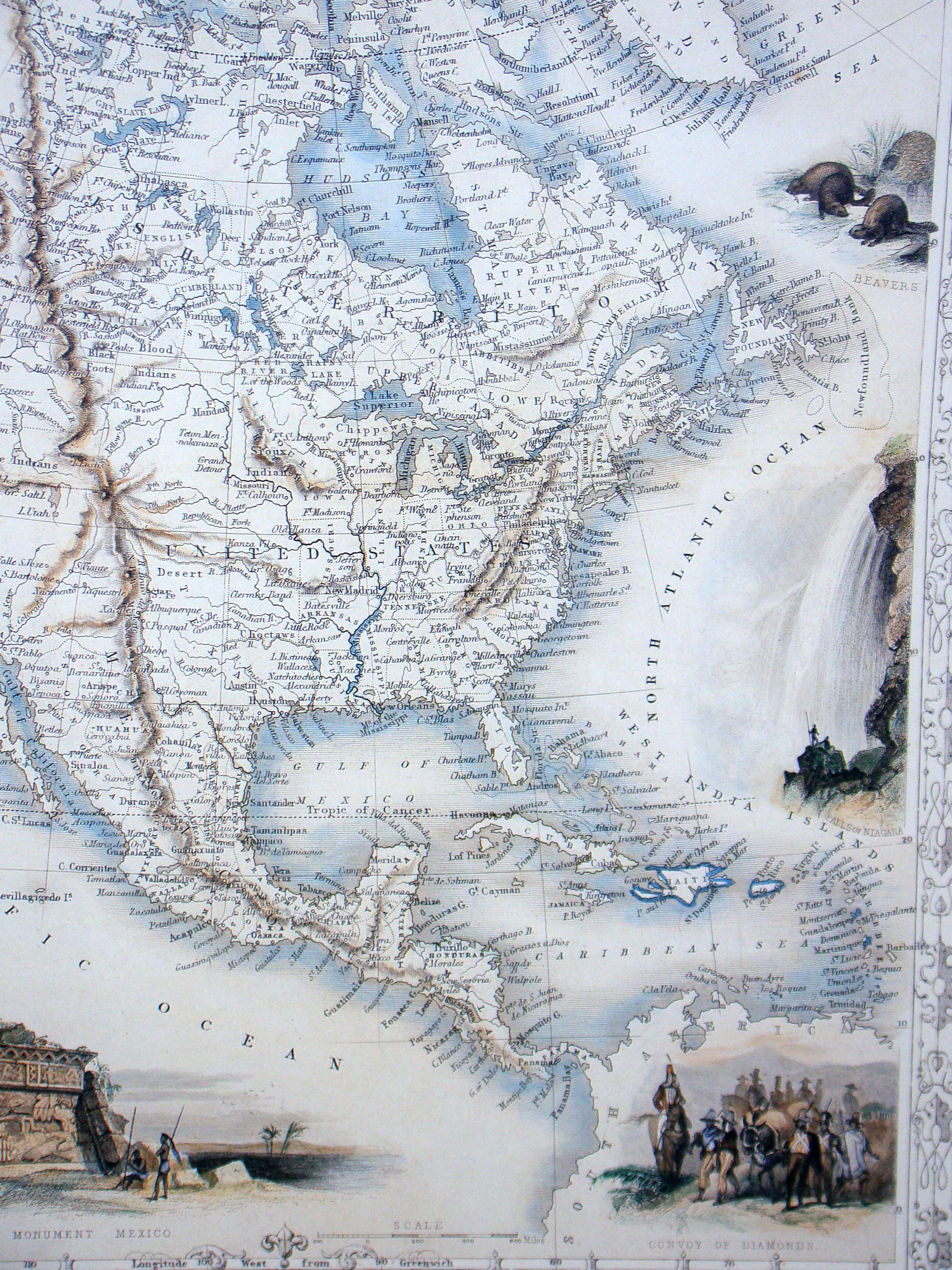 Map of North America by J & F Tallis, London — image 2