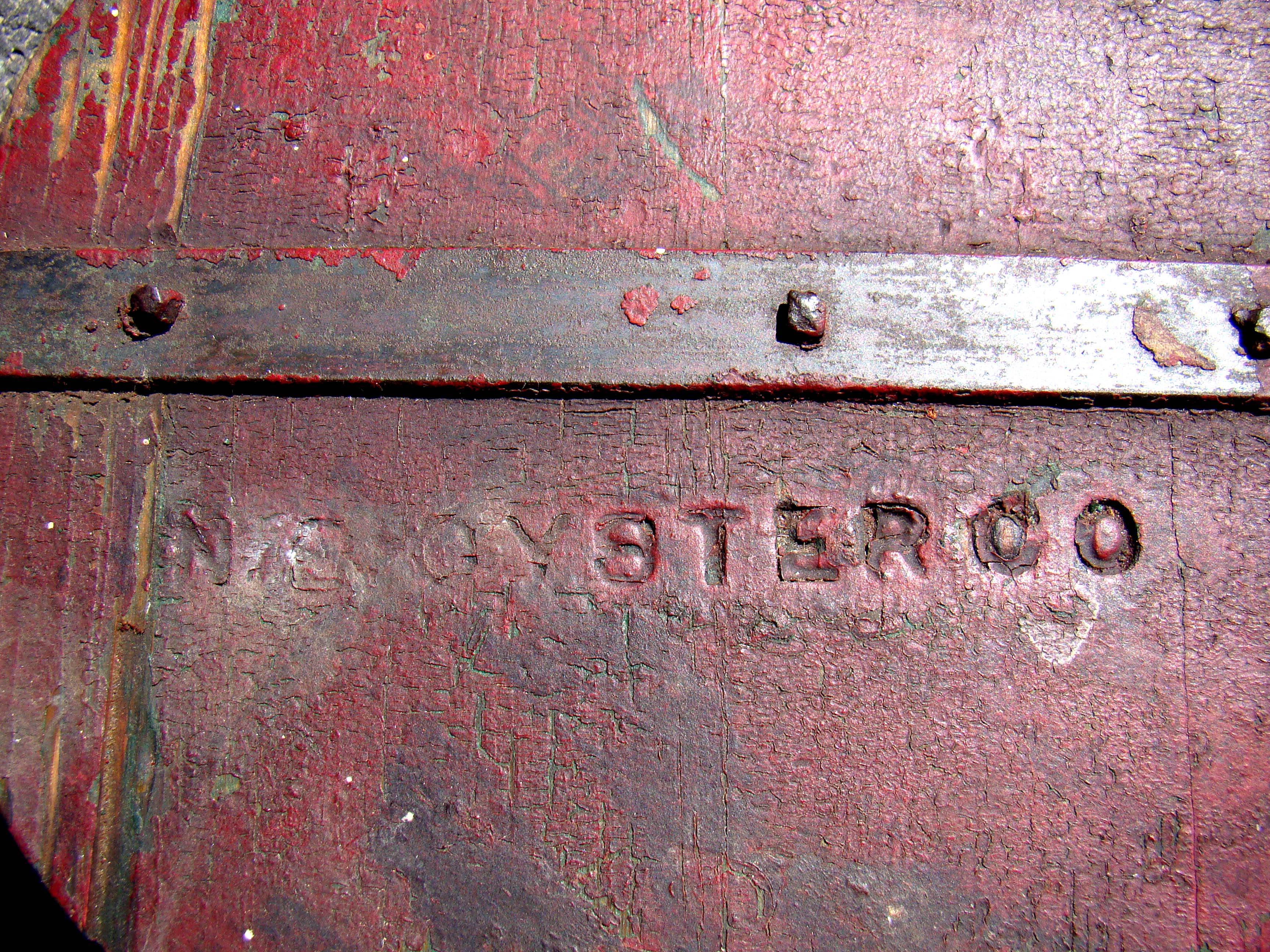 A 19th century Oyster bucket stamped New England Oyster Co. in original condition — image 2