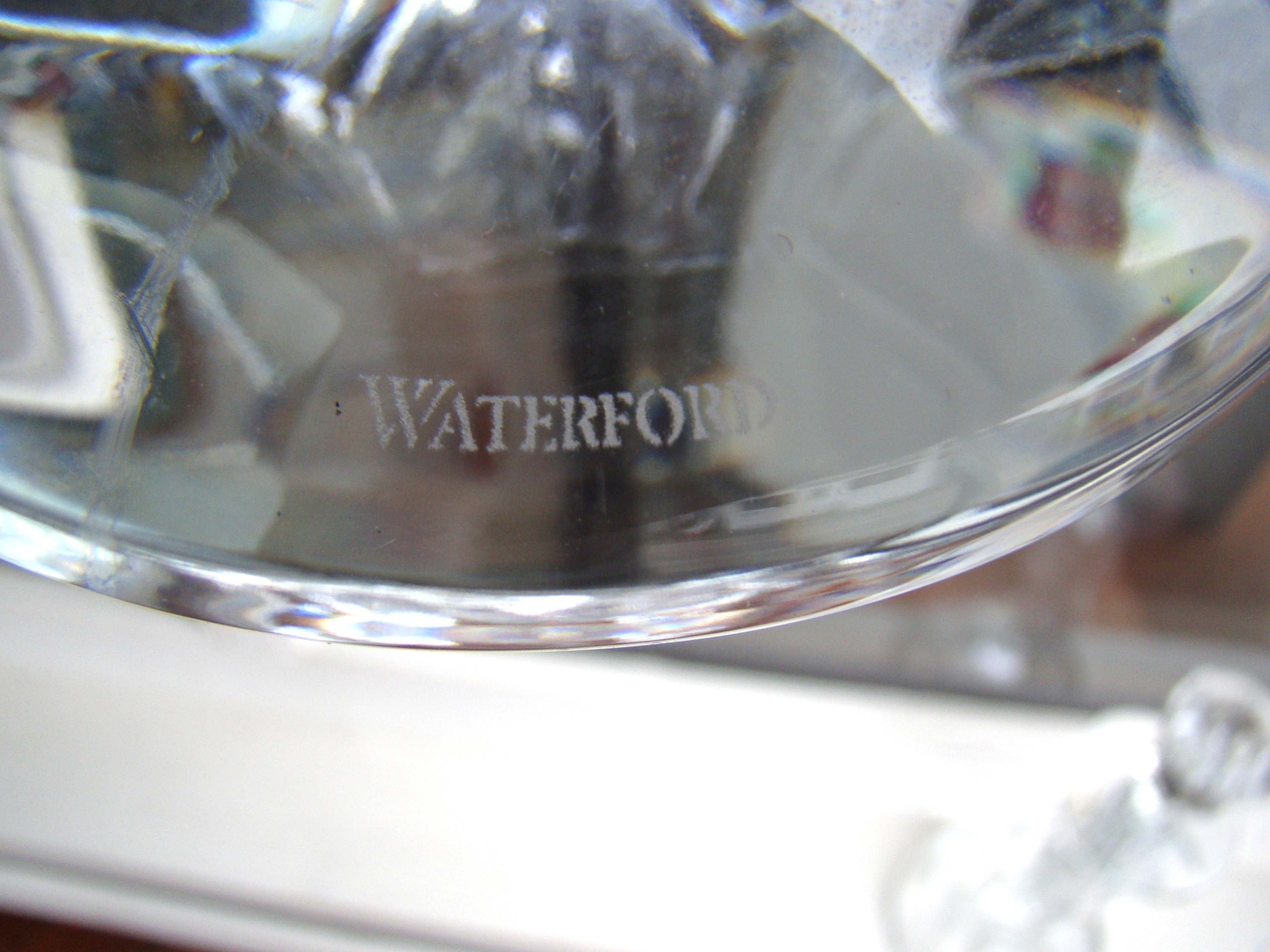A gorgeous pair of signed "WATERFORD" crystal "SEA HORSE" candlesticks — image 2