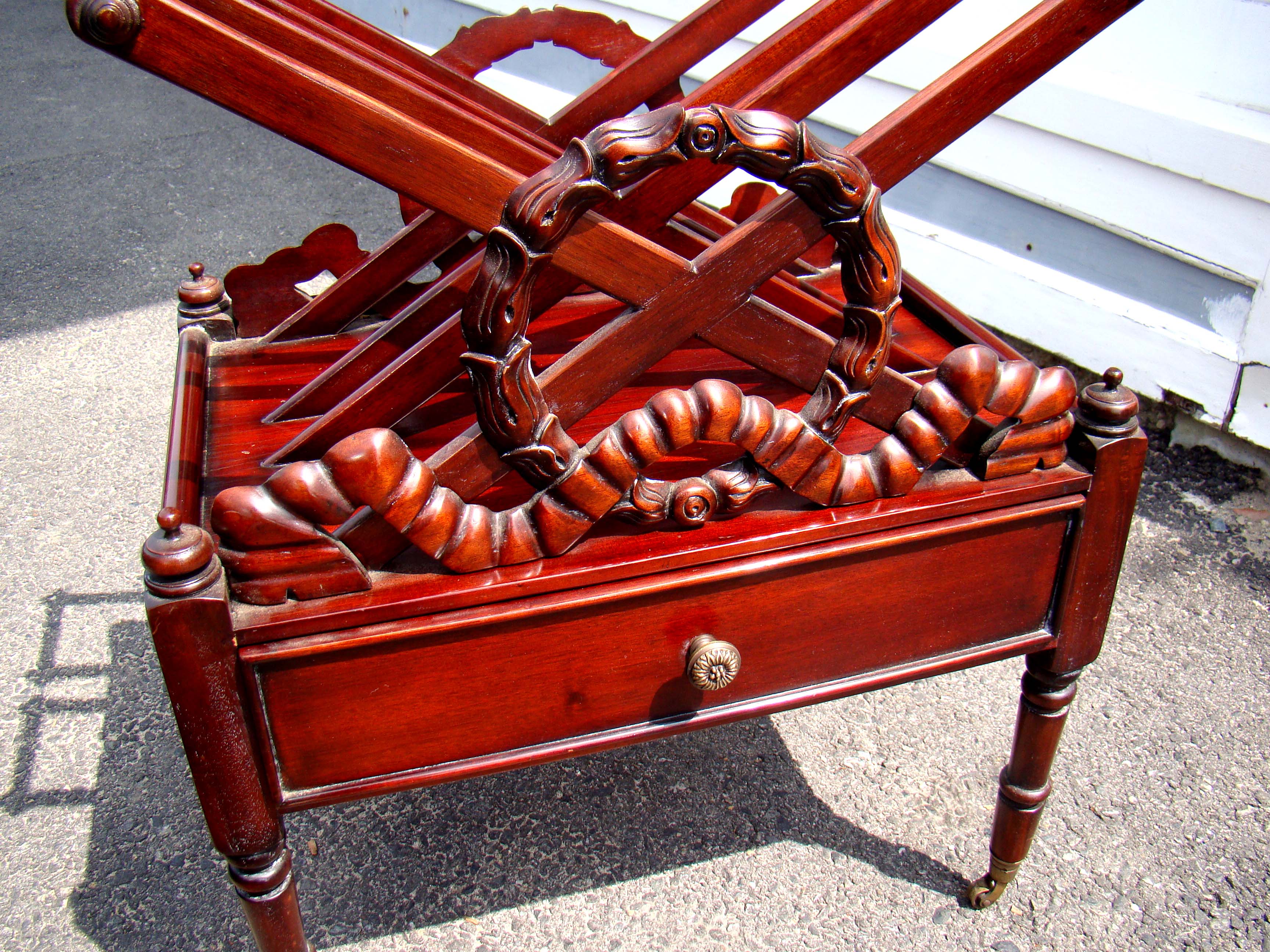 An attractive English Regency period mahogany Canterbury circa 1820 — image 2