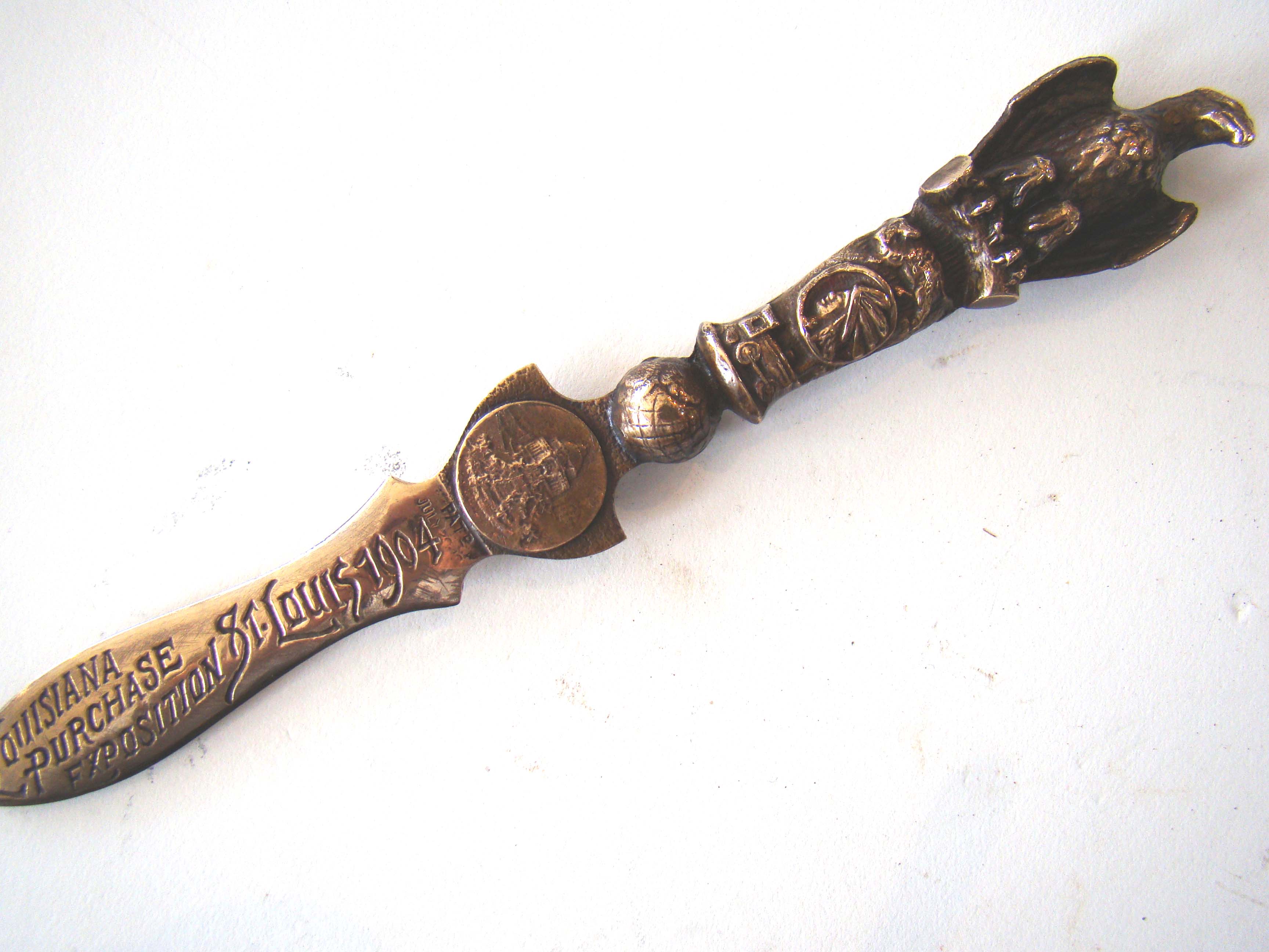 A rare collection of  eight brass letter openers circa 1875 to 1920 — image 2