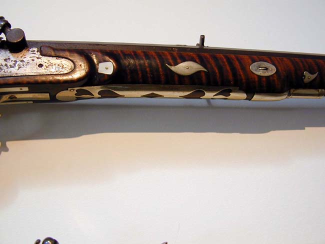 Highly Decorative Silver-Mounted Tiger Maple Percussion Rifle Circa 1845 — image 5