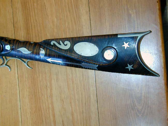 Highly Decorative Silver-Mounted Tiger Maple Percussion Rifle Circa 1845 — image 6