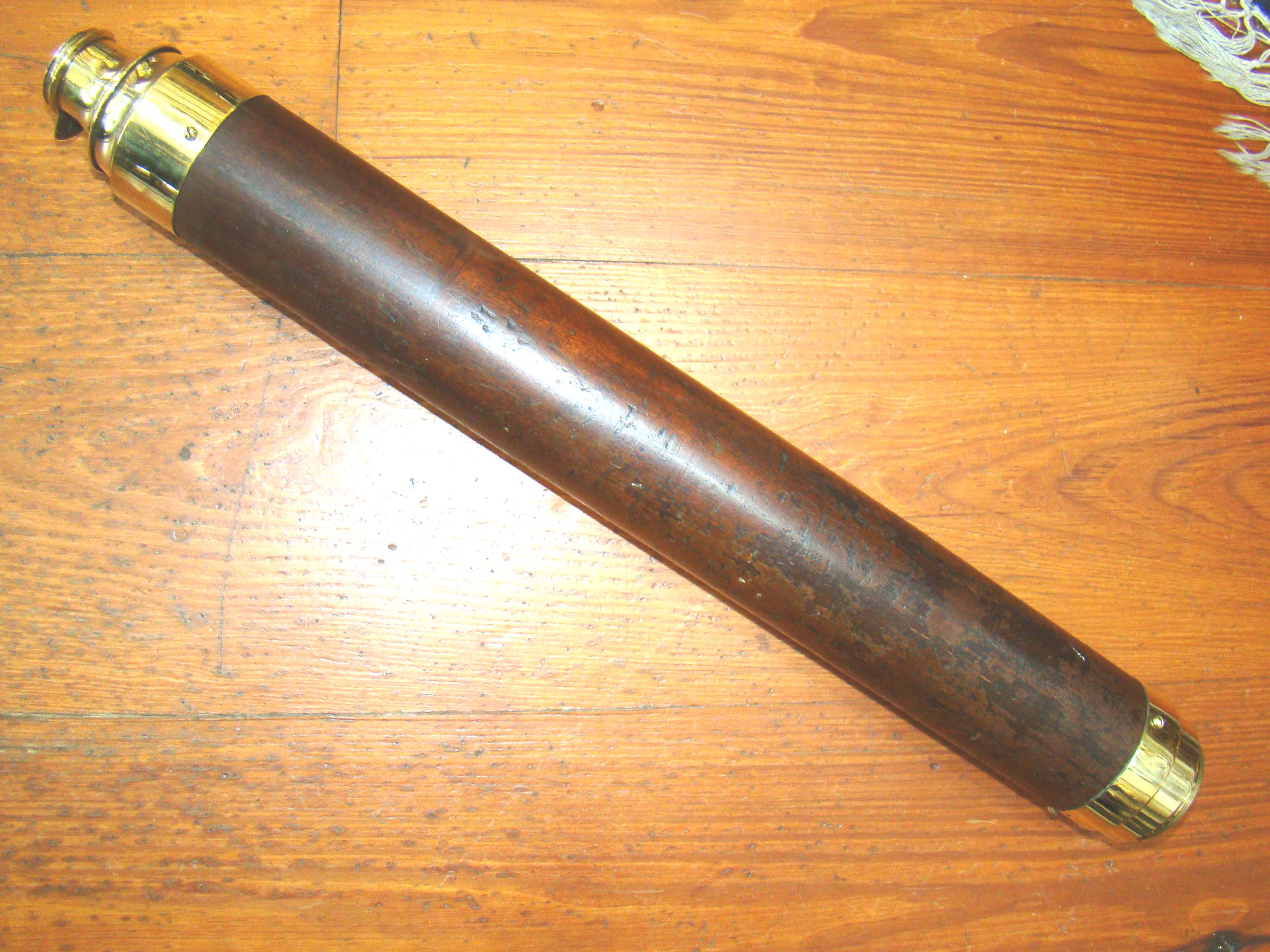 A 19th century Captain's telescope made by George Bracher of London circa 1826