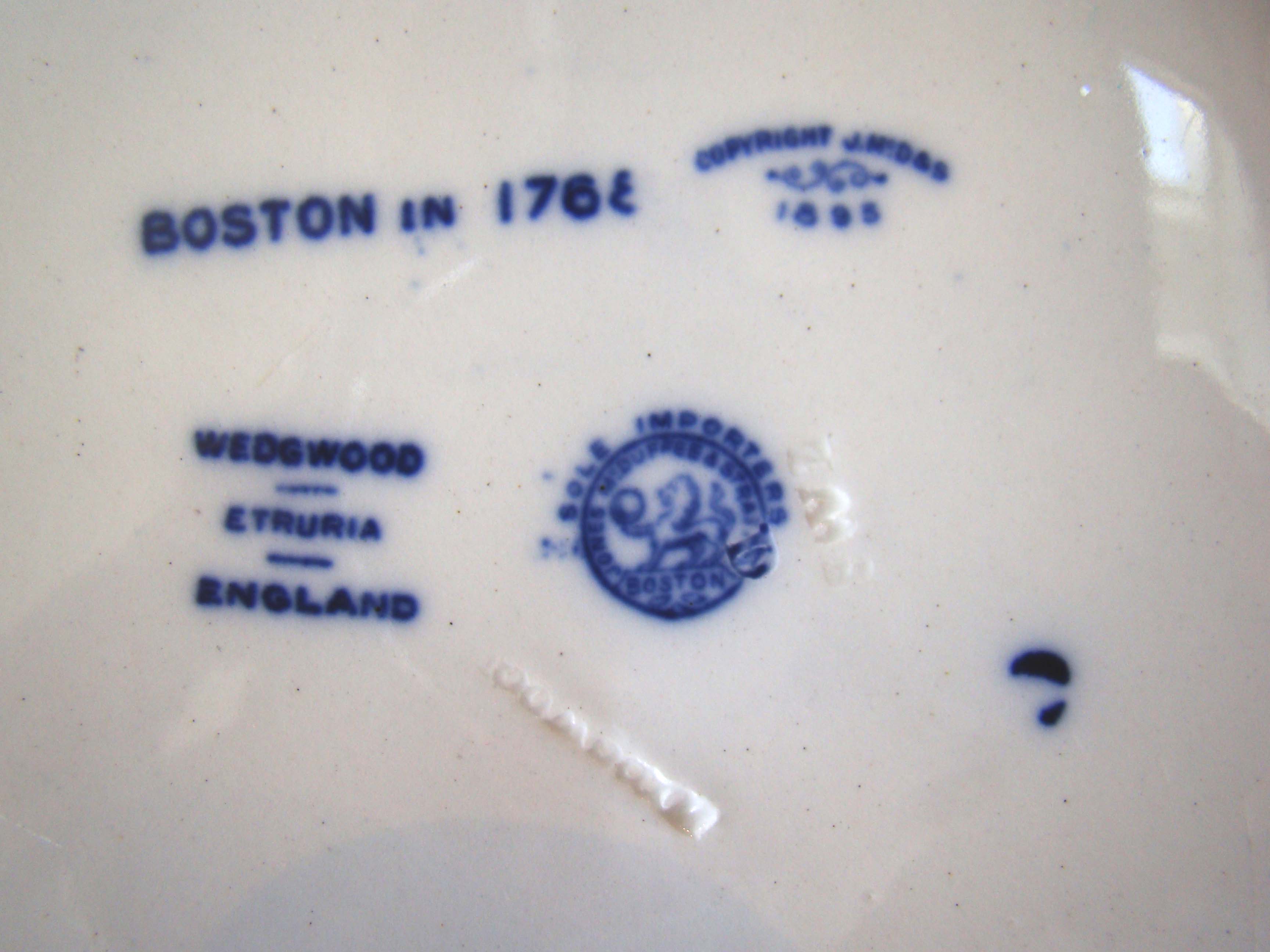 A fine historical plate depicting "Boston in 1768" made by Wedgwood in 1895 — image 2