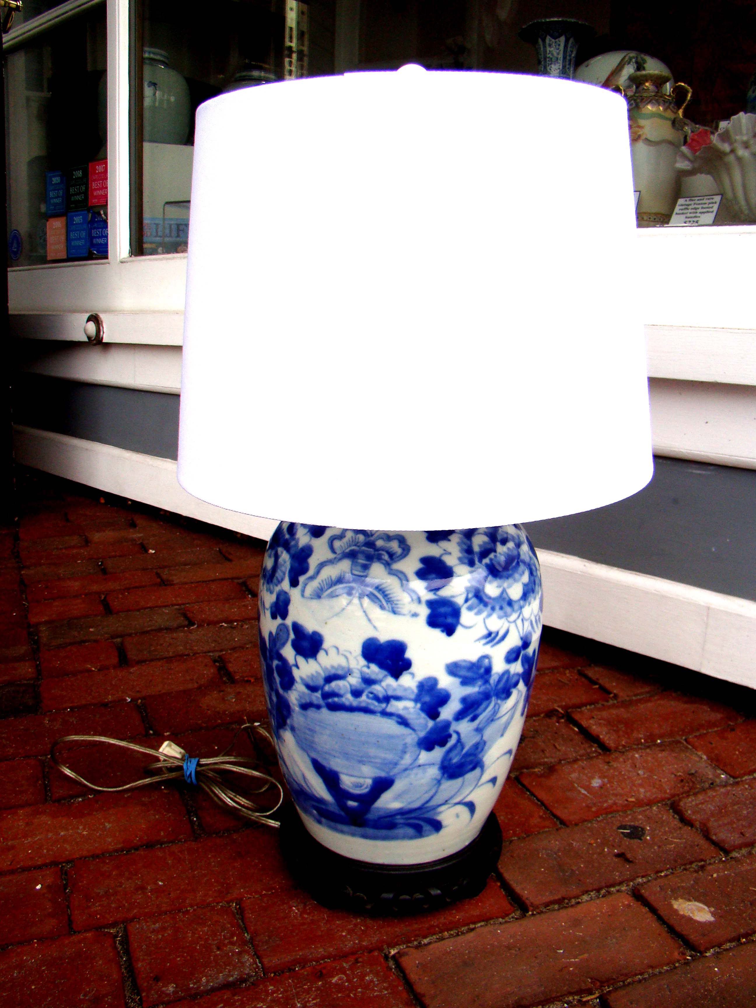 A beautiful vintage Chinese ginger jar converted into a lamp
