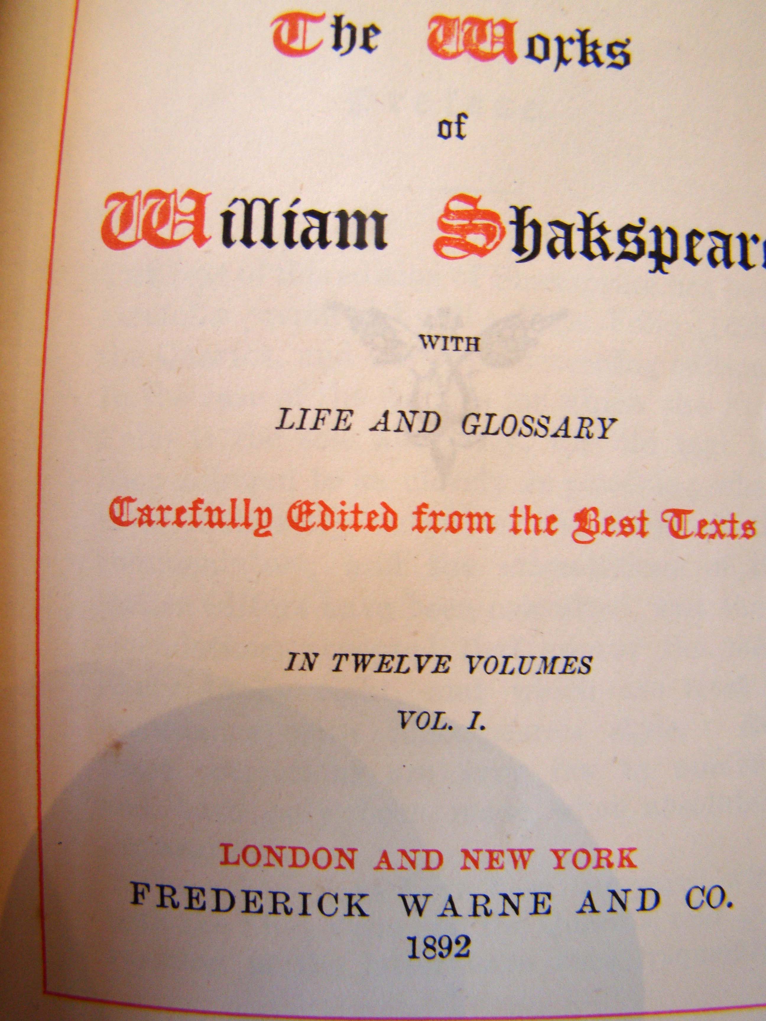 The Complete Works of William Shakespeare (in miniature) published in 1892 — image 3