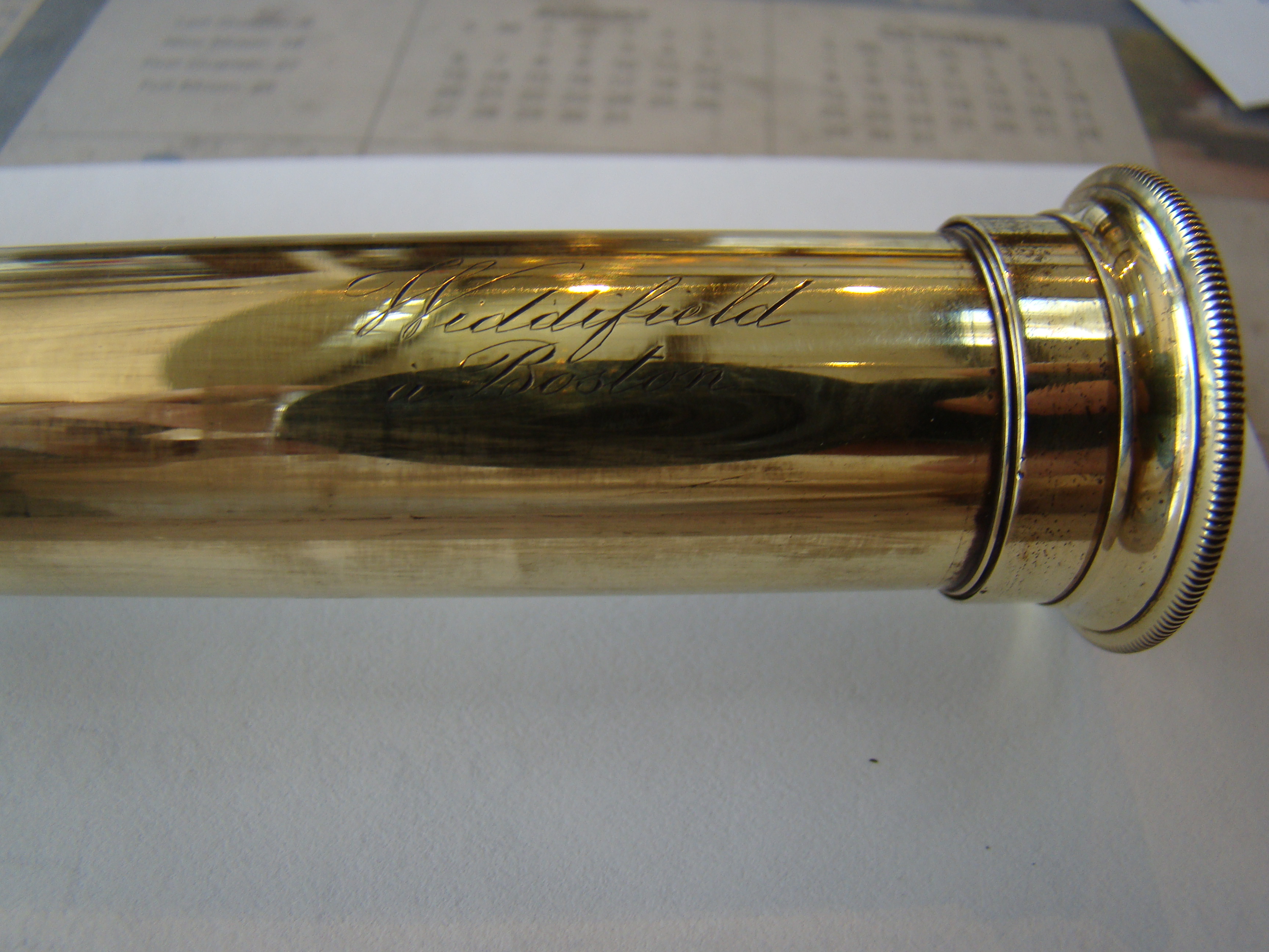 A fine antique seven-draw telescope retailed by Widdifield & Co., Boston 1840-1855 — image 2