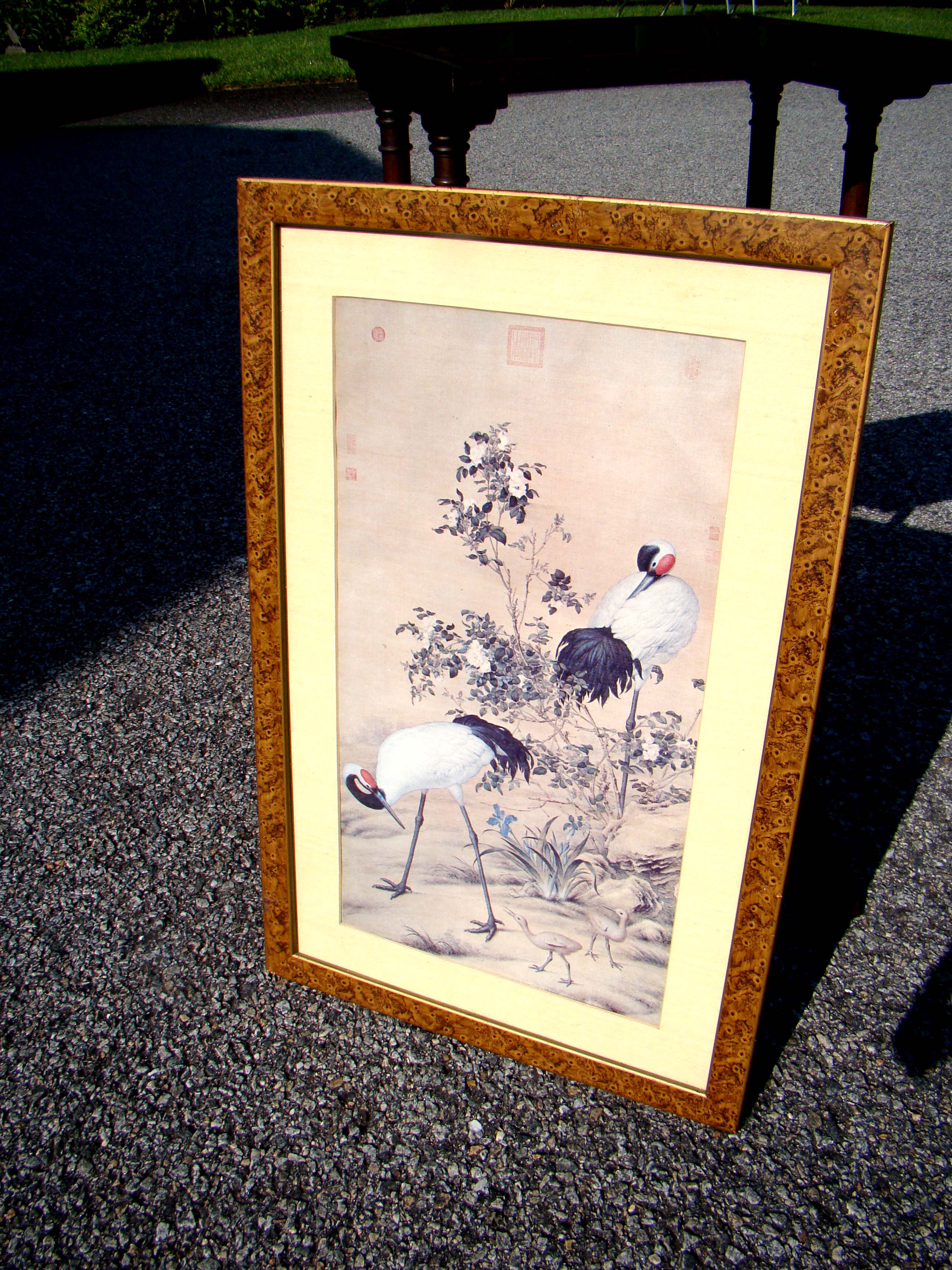 A "Pair of Cranes in the shade of flowers" after the original done by Lang Shining (1688-1766) — image 2