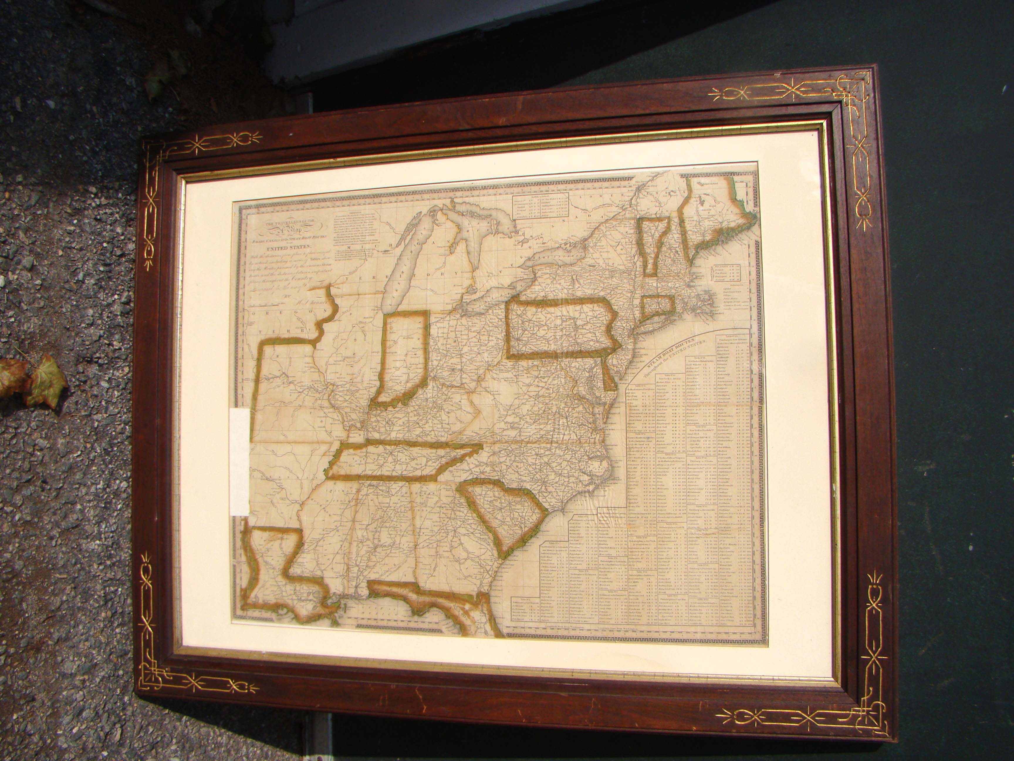 A fine and rare "Map of the Roads, Canals and Steamboat Routes of the UNITED STATES" published in 1834 by H. S. Tanner of Philadelphia. — image 2