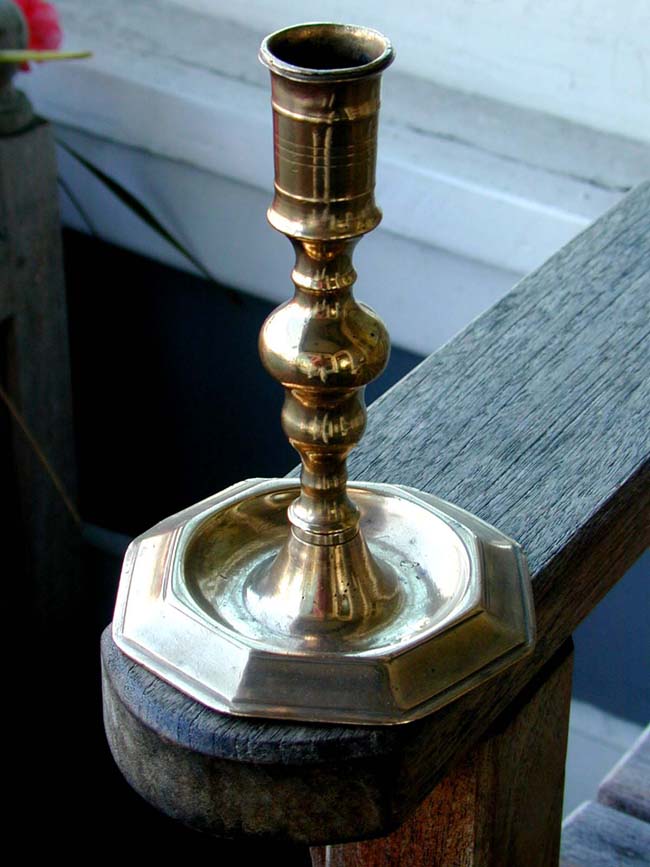 English Queen Anne Period Bell-Metal Candlestick circa 1700 — image 2