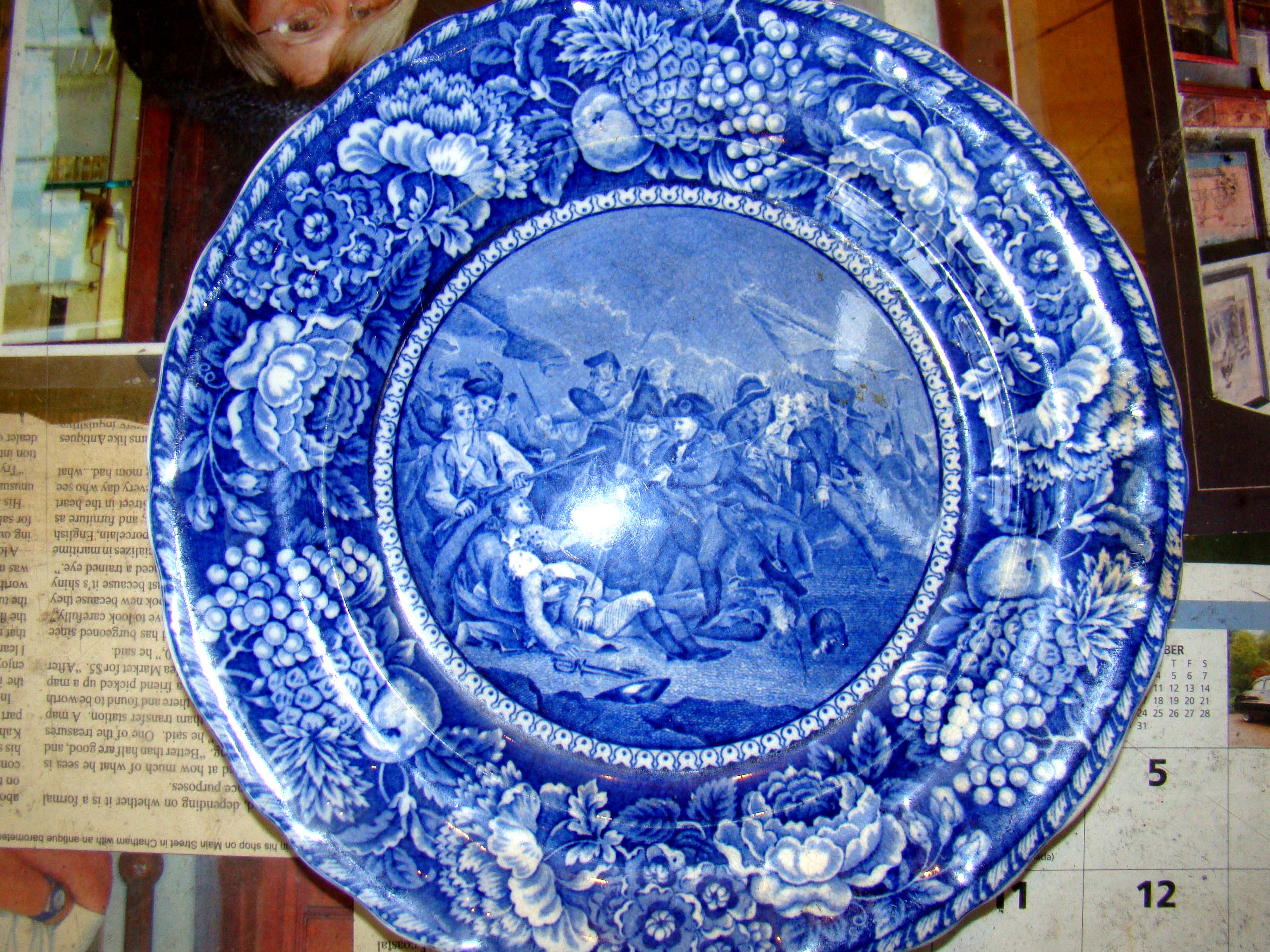"The Battle of Bunker Hill" commemorative plate made circa 1905