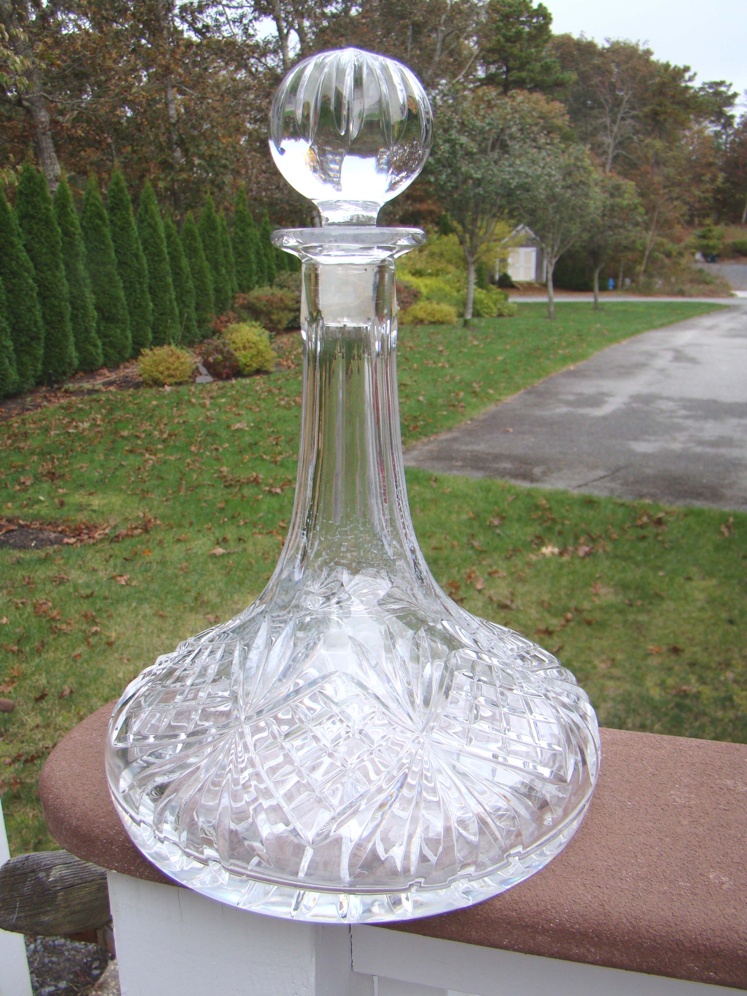A fabulous vintage IRISH crystal "SHIP'S DECANTER"  made by Thomas Webb, predecessor to Waterford Crstal