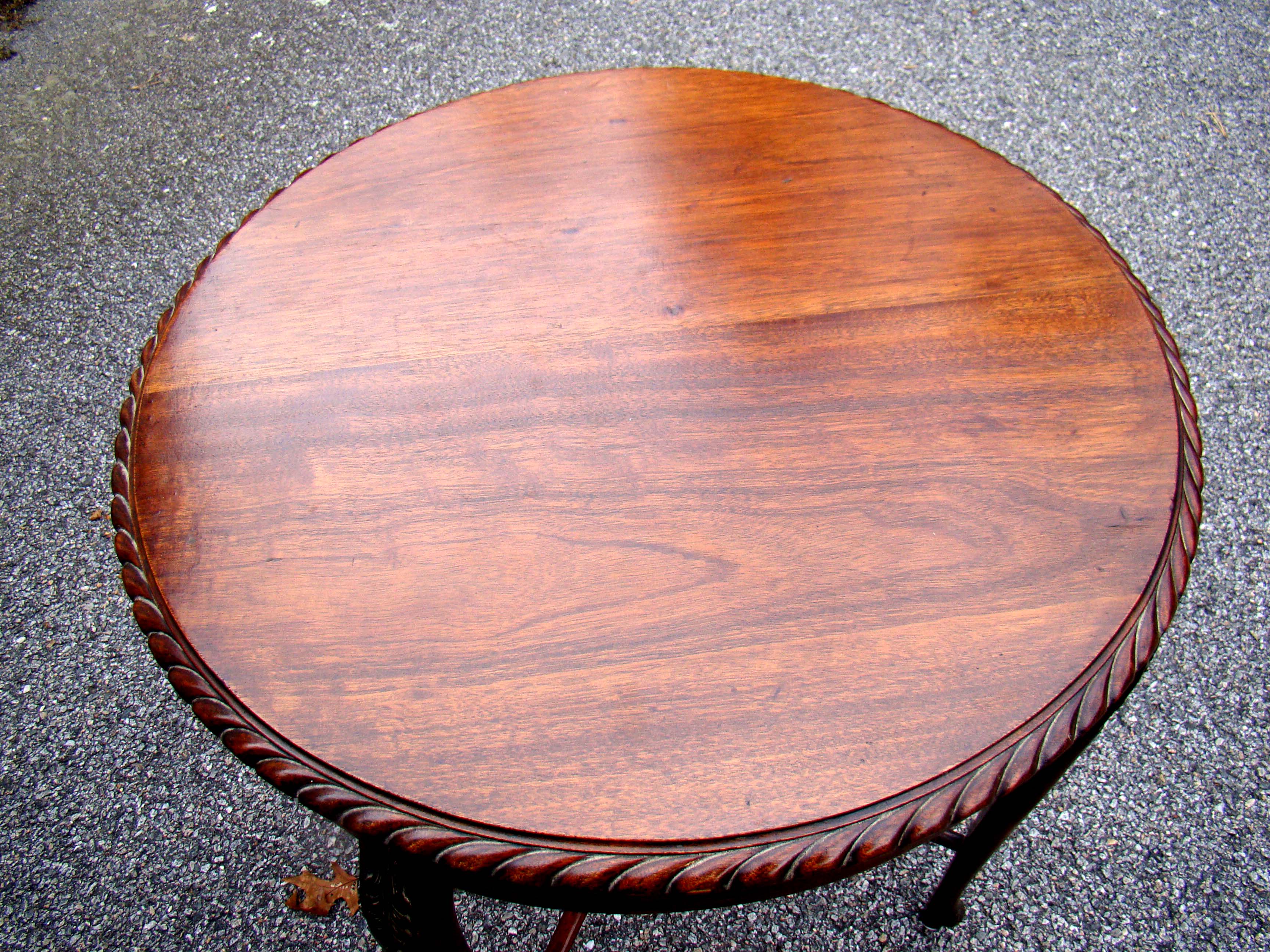 A beautiful vintage mahogany two-tier table circa 1890