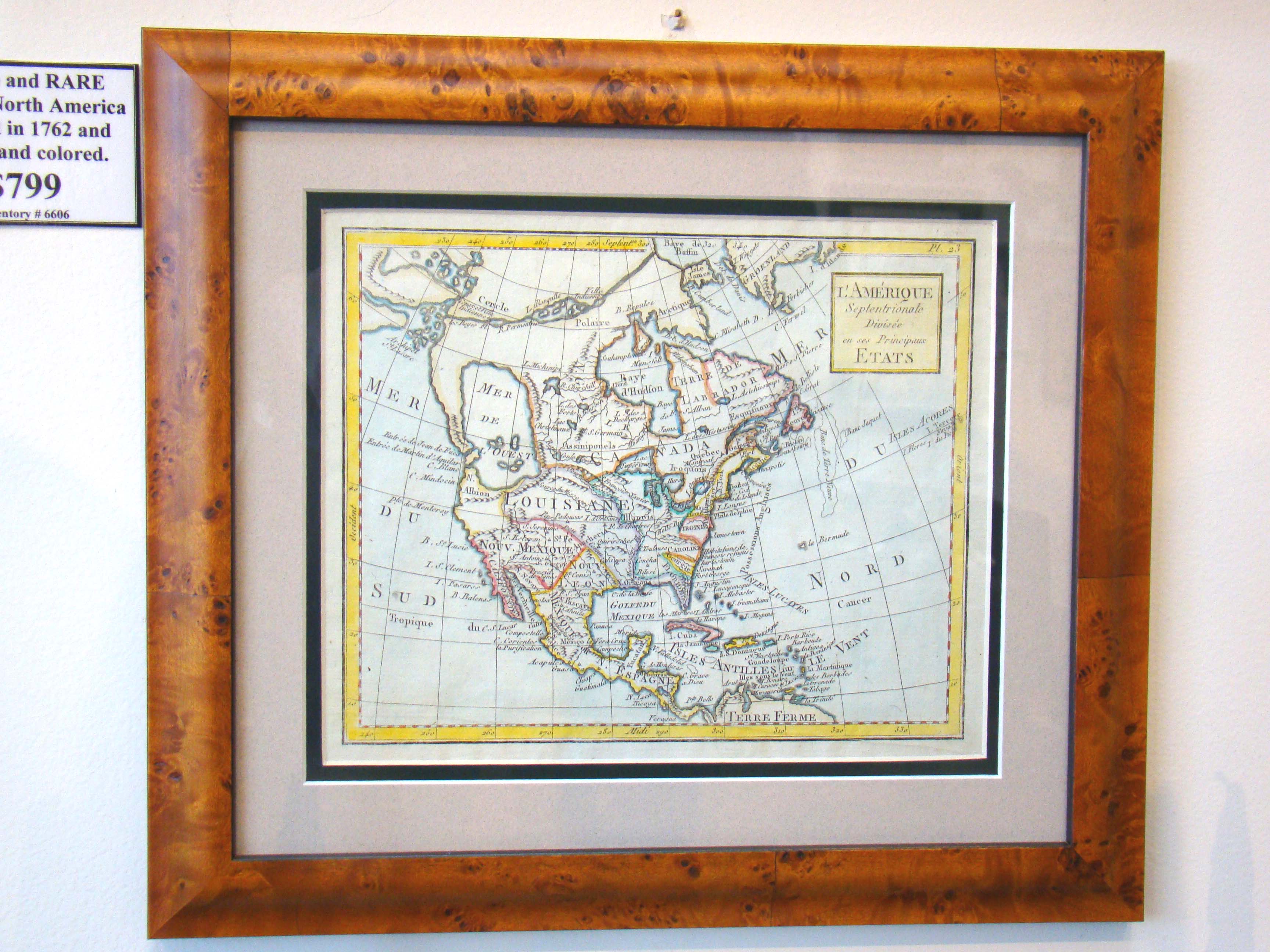 A fine and rare Map of North America printed in 1762 — image 2
