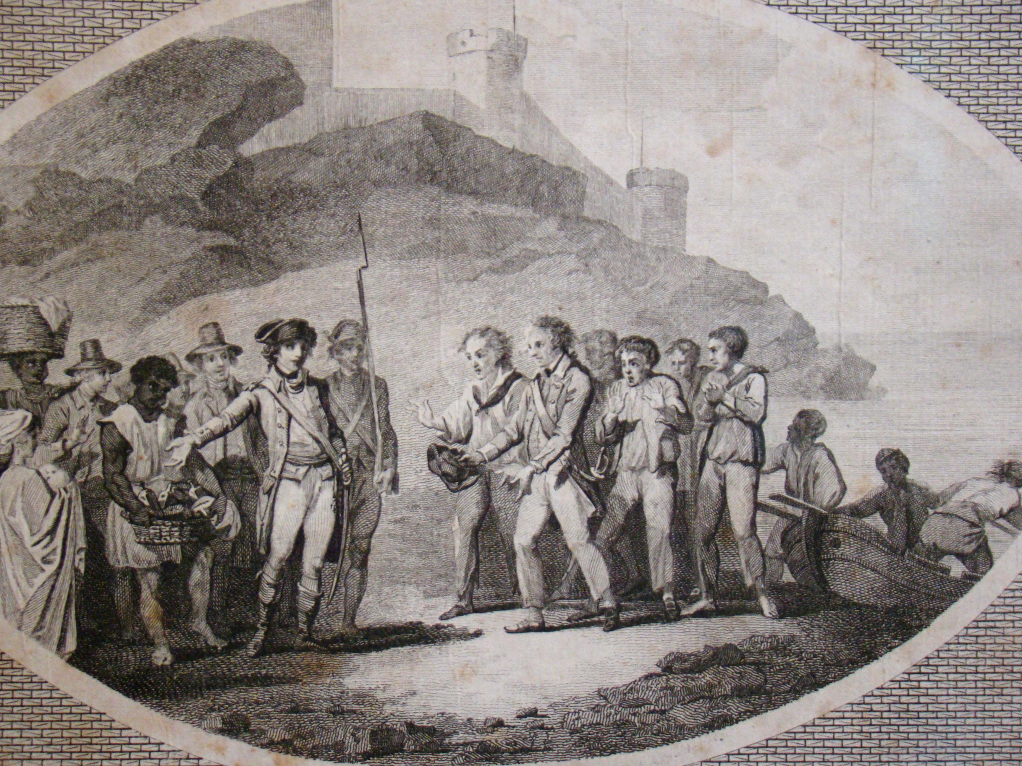 "MUTINY ON THE BOUNTY"  A  RARE original print published November 10, 1792