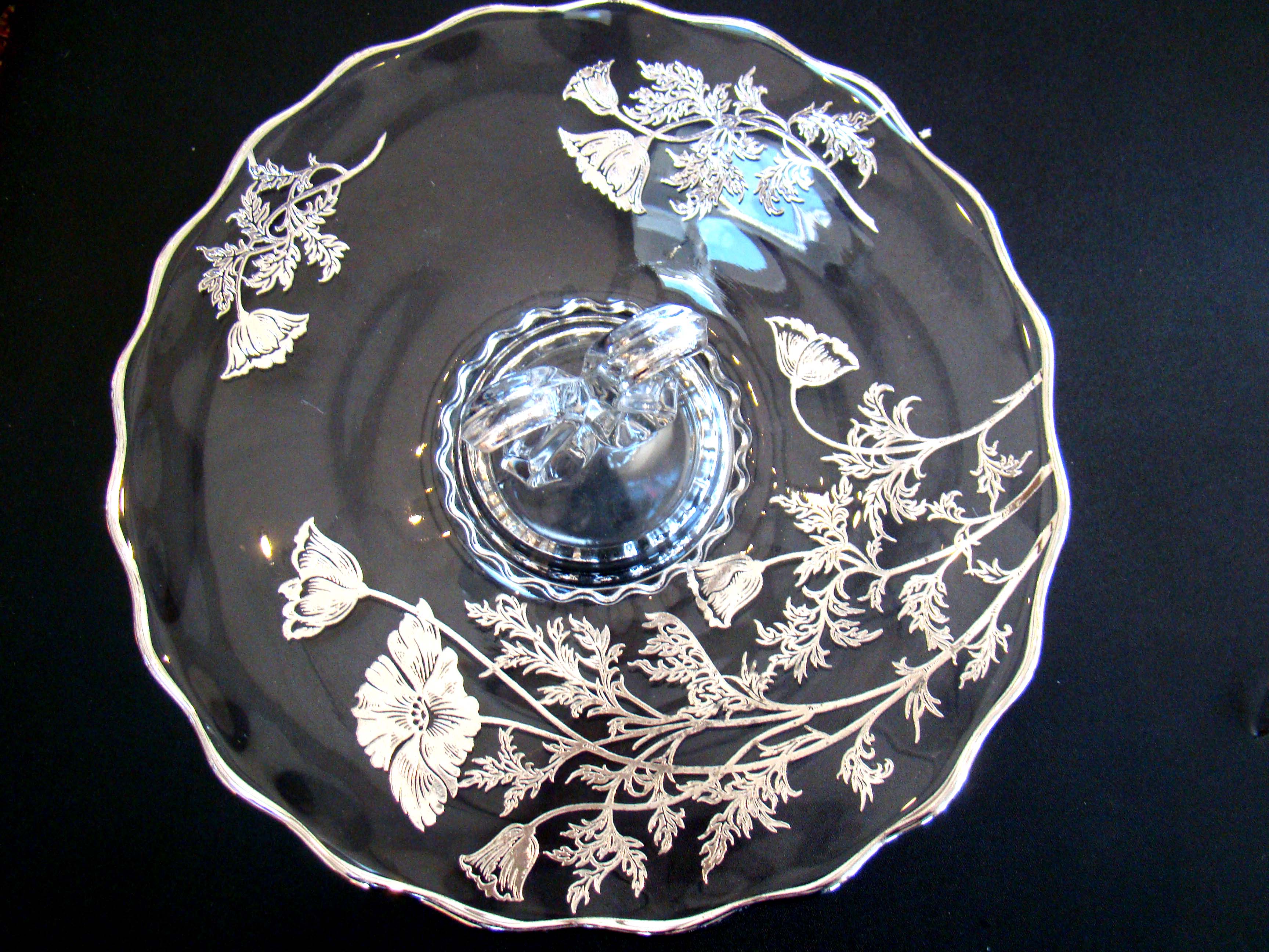 A beautiful vintage silver overlay serving dish circa 1935 — image 2