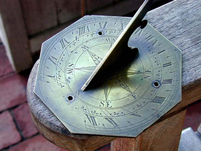 An 18th century Engraved Bronze Sundial