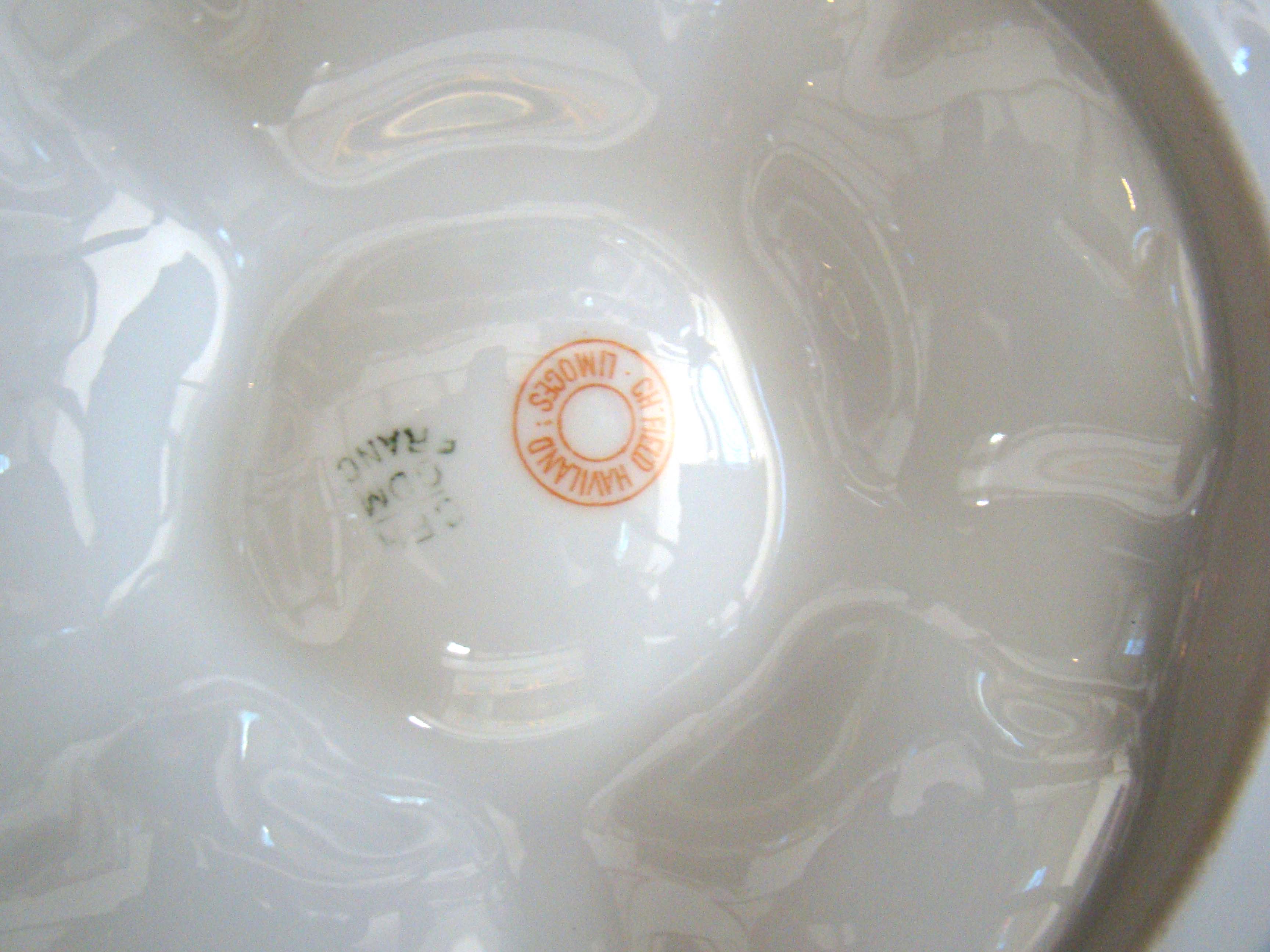 A set of three LIMOGES 7 1/2" OYSTER plates made by Charles Field Haviland circa 1882 — image 2