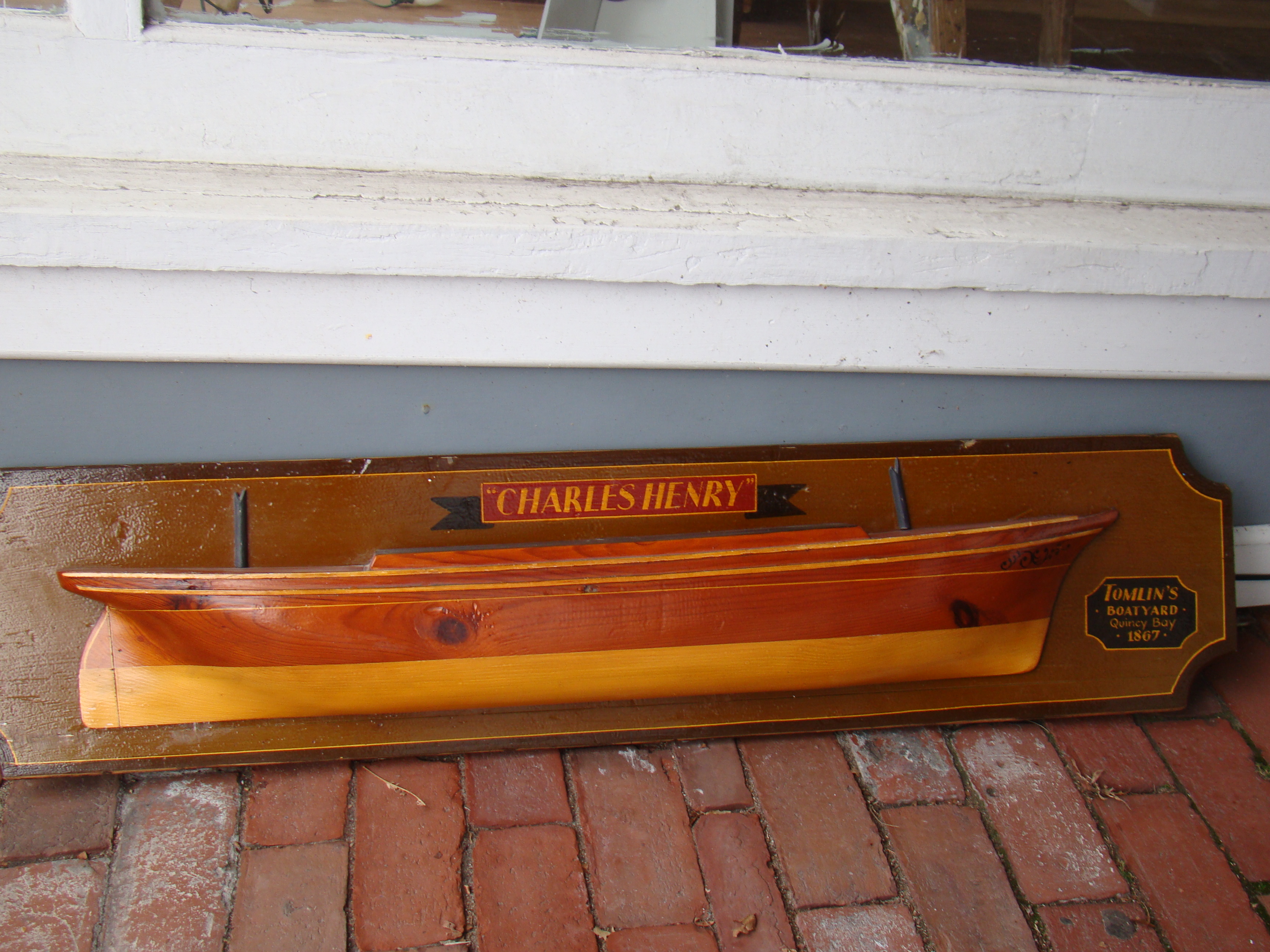 An attractive American Half-Hull model of the ship "CHARLES HENRY" built at Tomlin's Boatyard, Quincy Bay, 1867" — image 2
