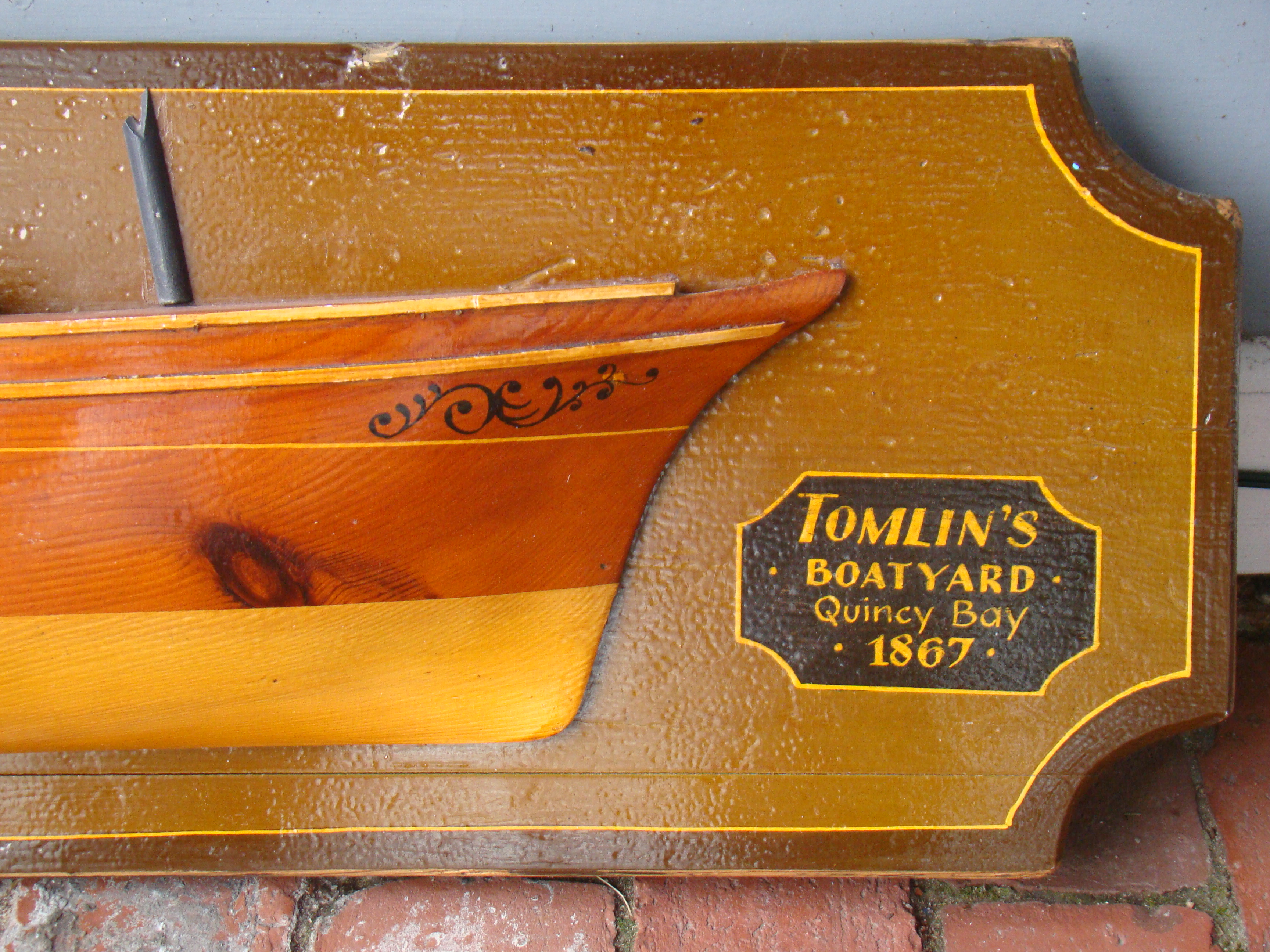 An attractive American Half-Hull model of the ship "CHARLES HENRY" built at Tomlin's Boatyard, Quincy Bay, 1867"