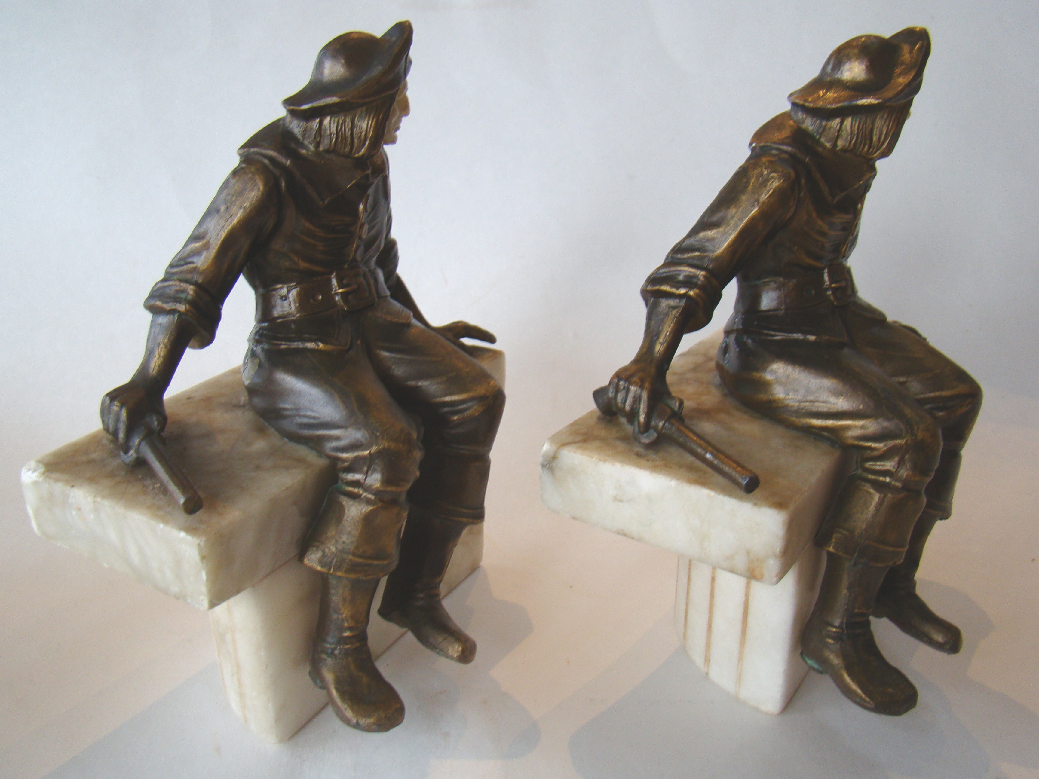 A fine pair of Antique pirate bookends designed by J B Hirsch circa 1928 — image 2
