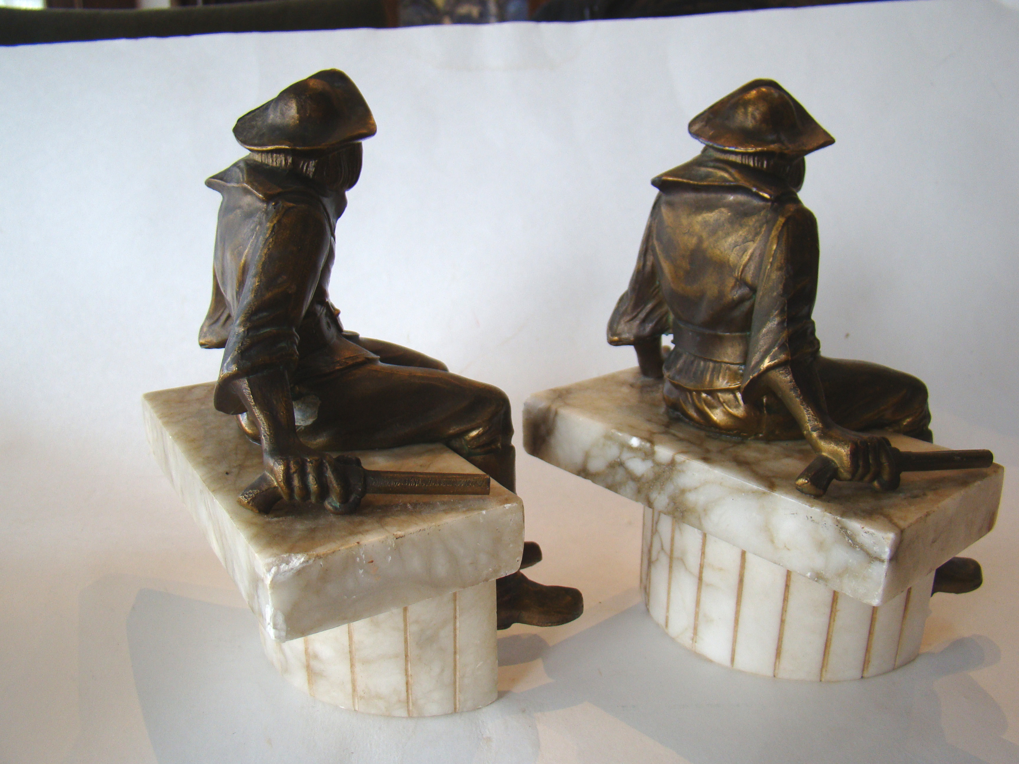 A fine pair of Antique pirate bookends designed by J B Hirsch circa 1928 — image 3