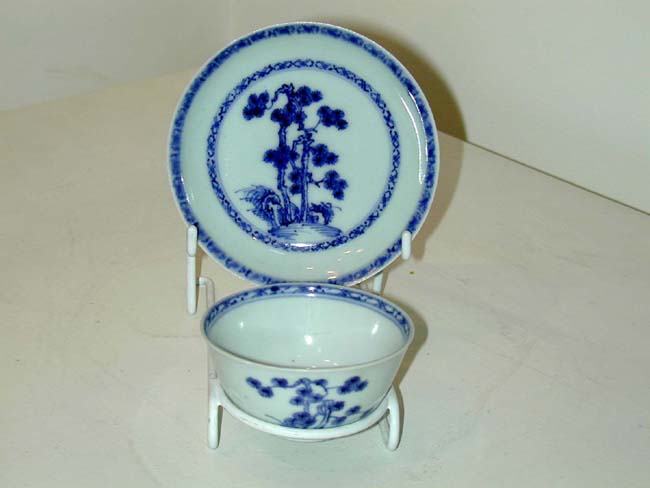 Four sets of Cups and Saucers (being sold separately) salvaged from the wreck of the Dutch trading ship "Geldermalsen" (NANKING CARGO) which sank in 1752. — image 2