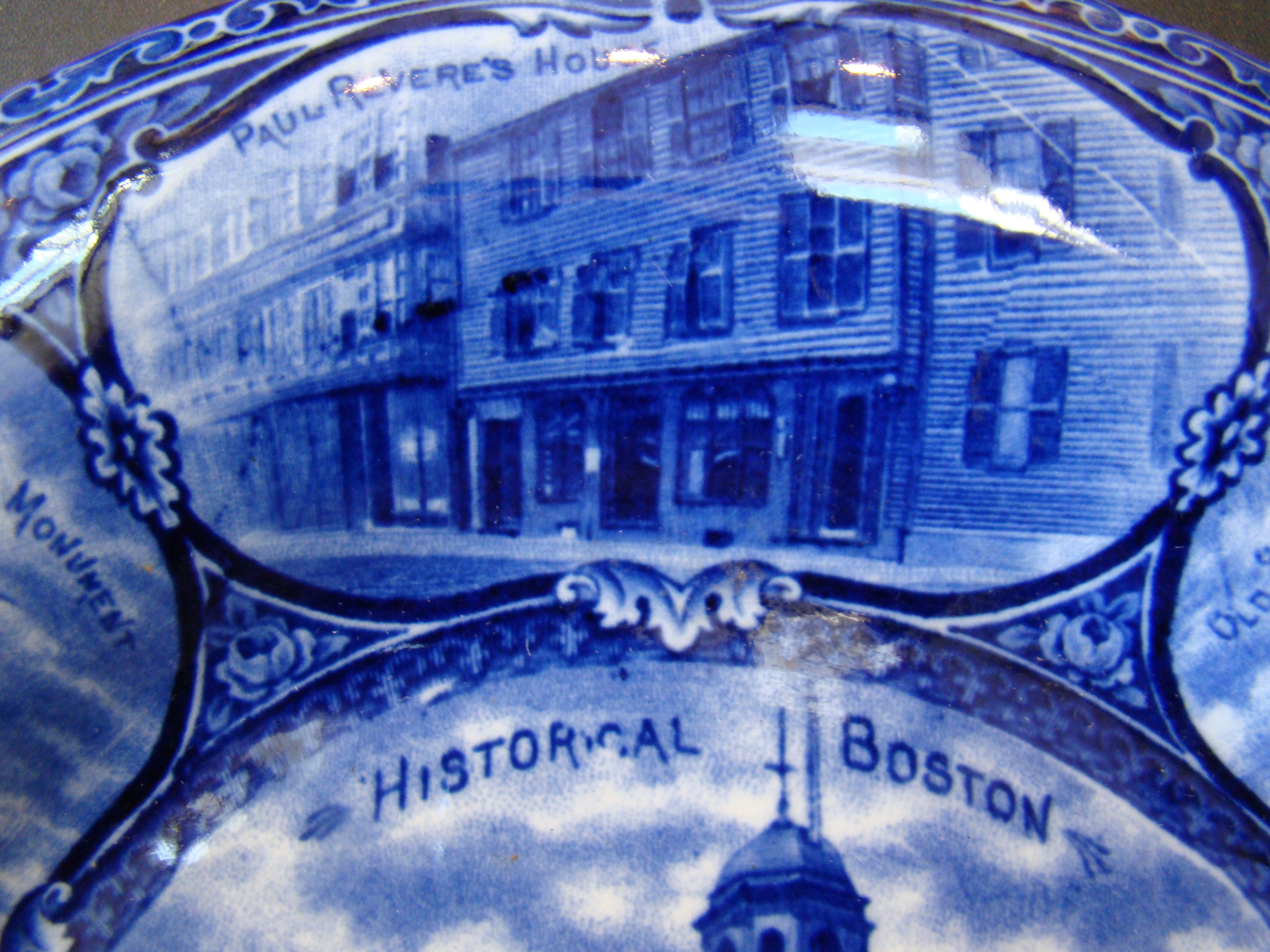 A rare "Historical Boston" plate made by Rowland & Marselus circa 1905 — image 3