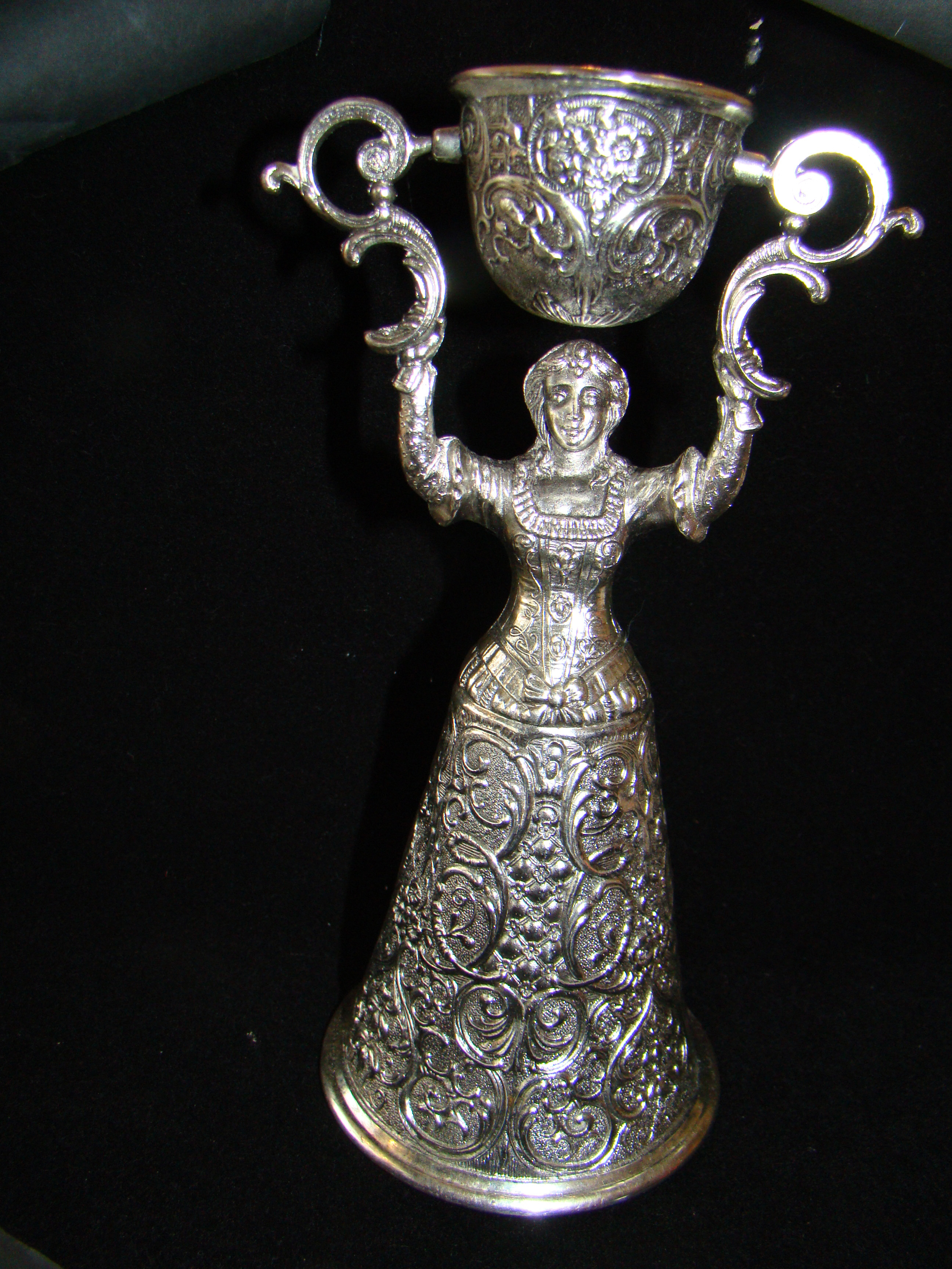 A charming "Elizabethan" style wedding cup, 19th century