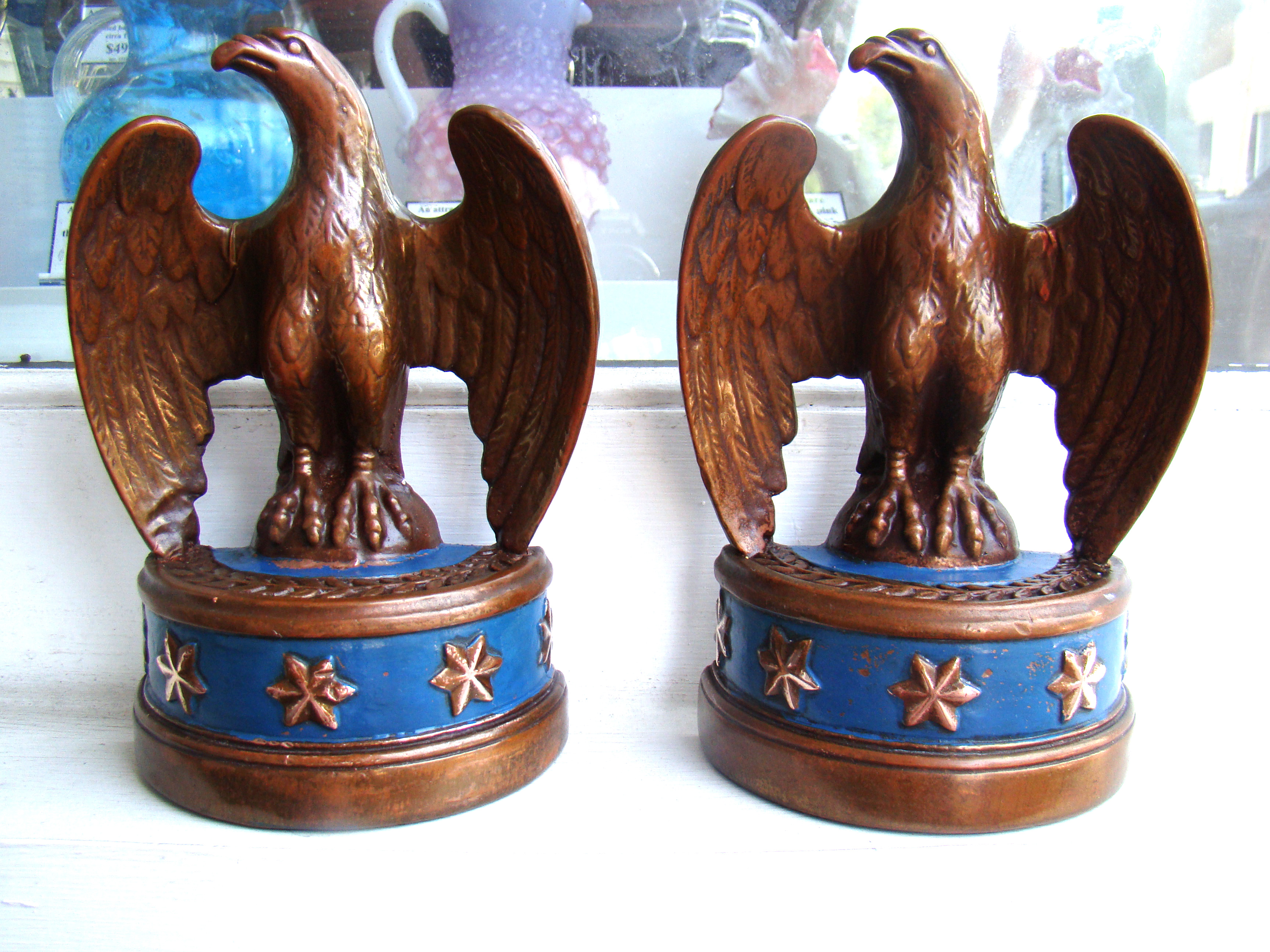 A pair of JOHN F KENNEDY bookends circa 1960
