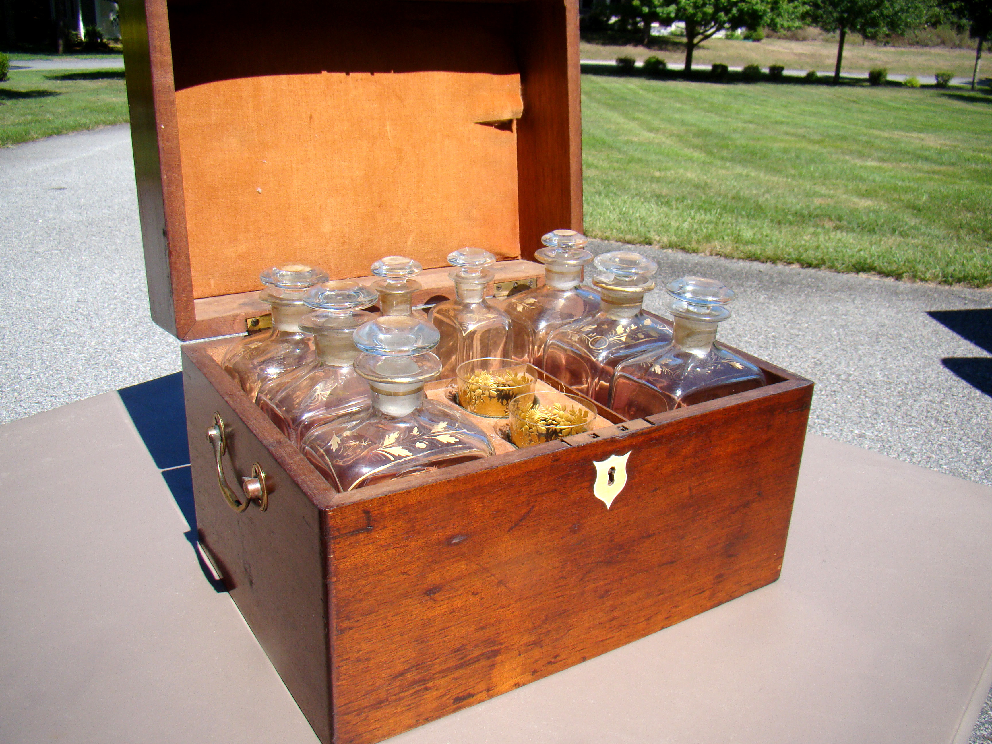 A FABULOUS and RARE English Naval Officer's Liquor Chest circa 1810
