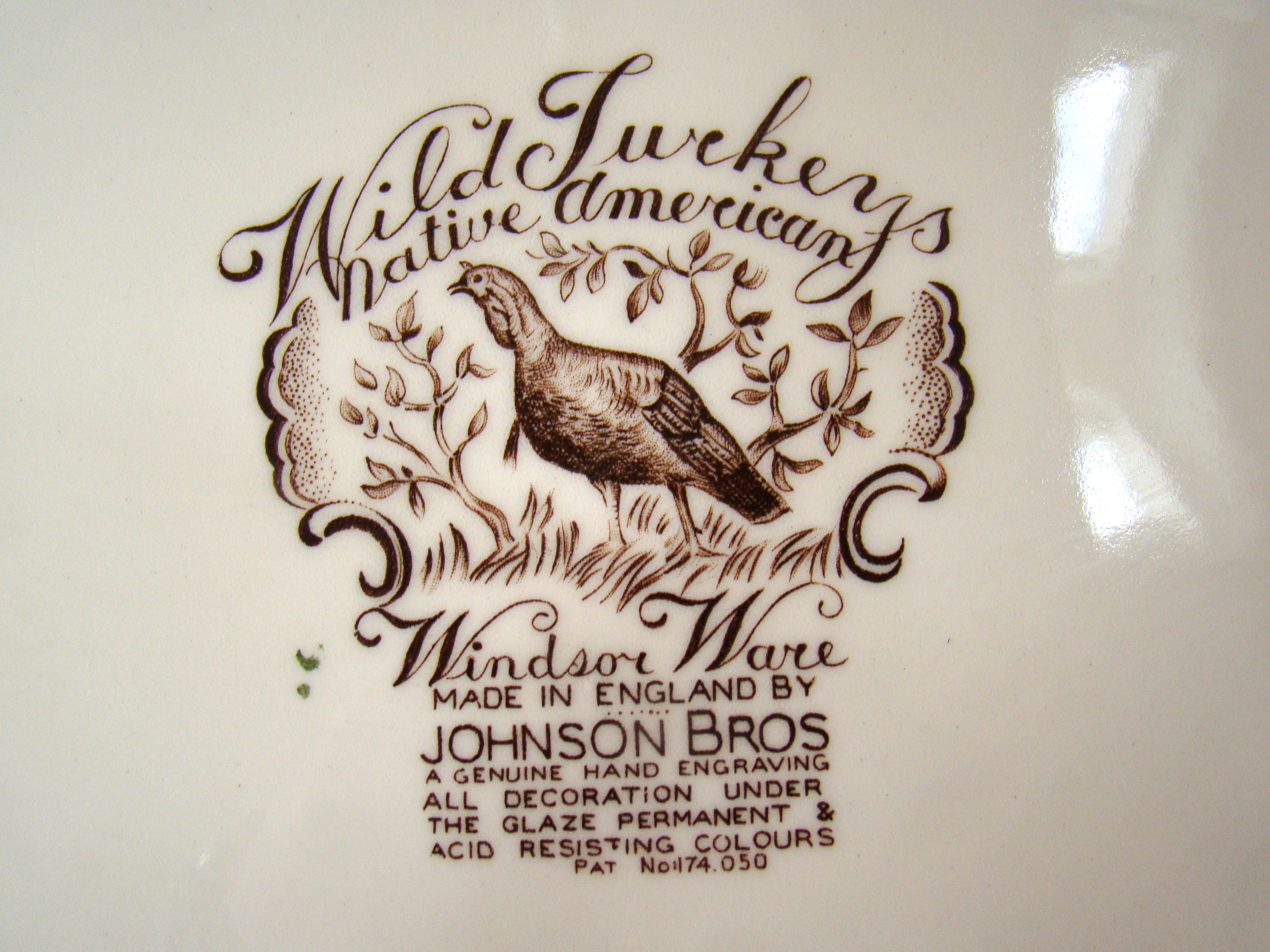 A fine vintage "WILD TURKEYS" serving platter by Johnson Brothers — image 3