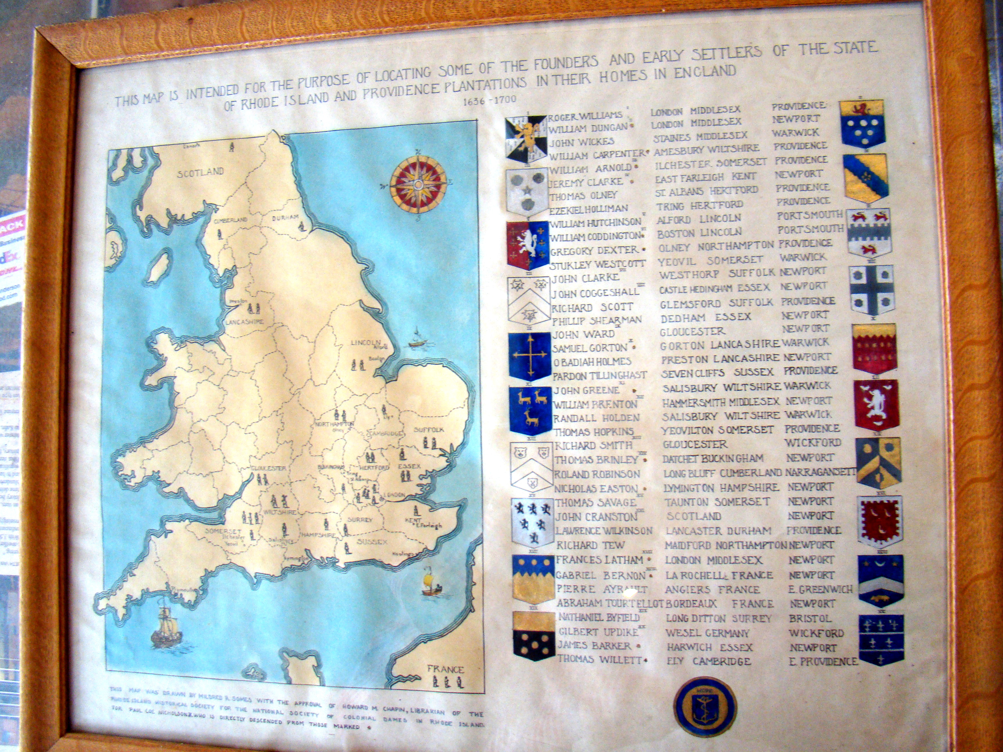 The Founders and Early Settlers of the State of Rhode Island