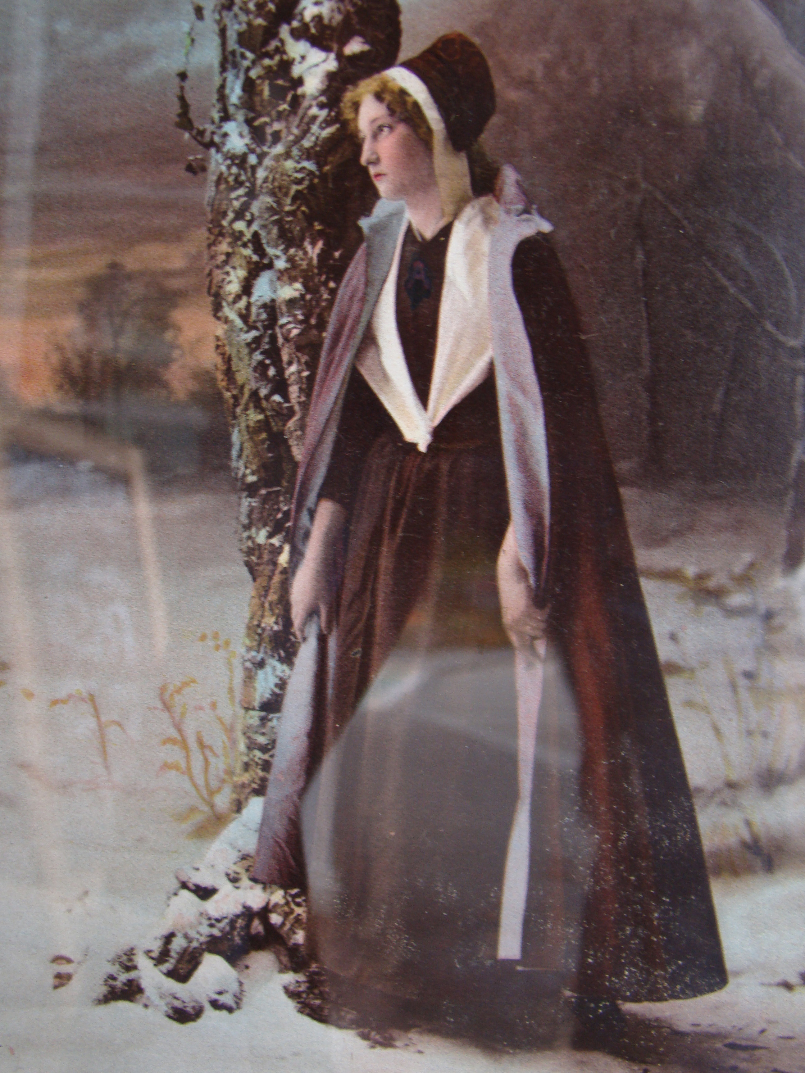 A framed 'photo' print of Hester Prynne dated 1896 from Nathaniel Hawthorne's "The Scarlet Letter" published in 1850 — image 2