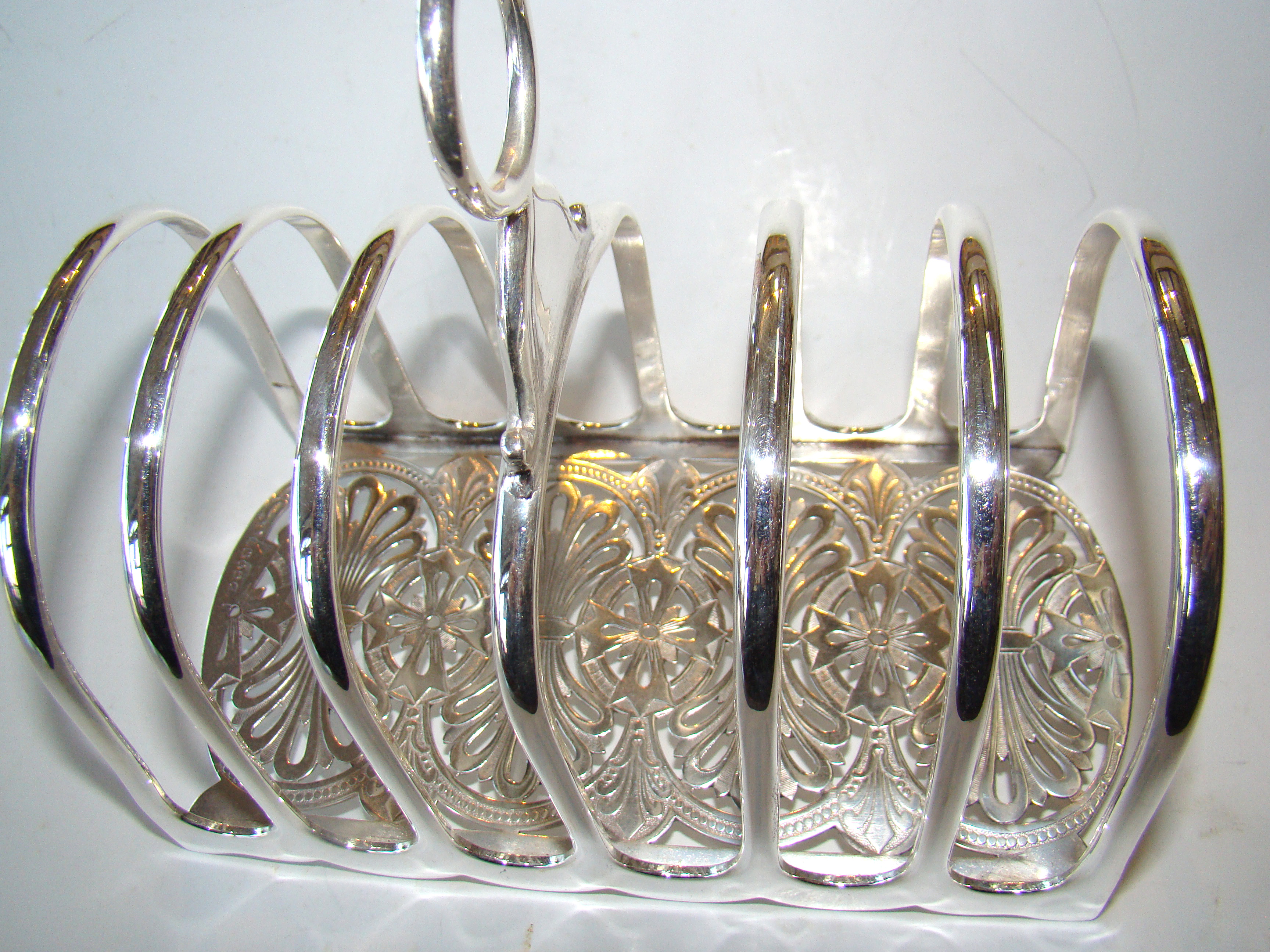 A fine antique English silver plated toast rack circa 1880-1900