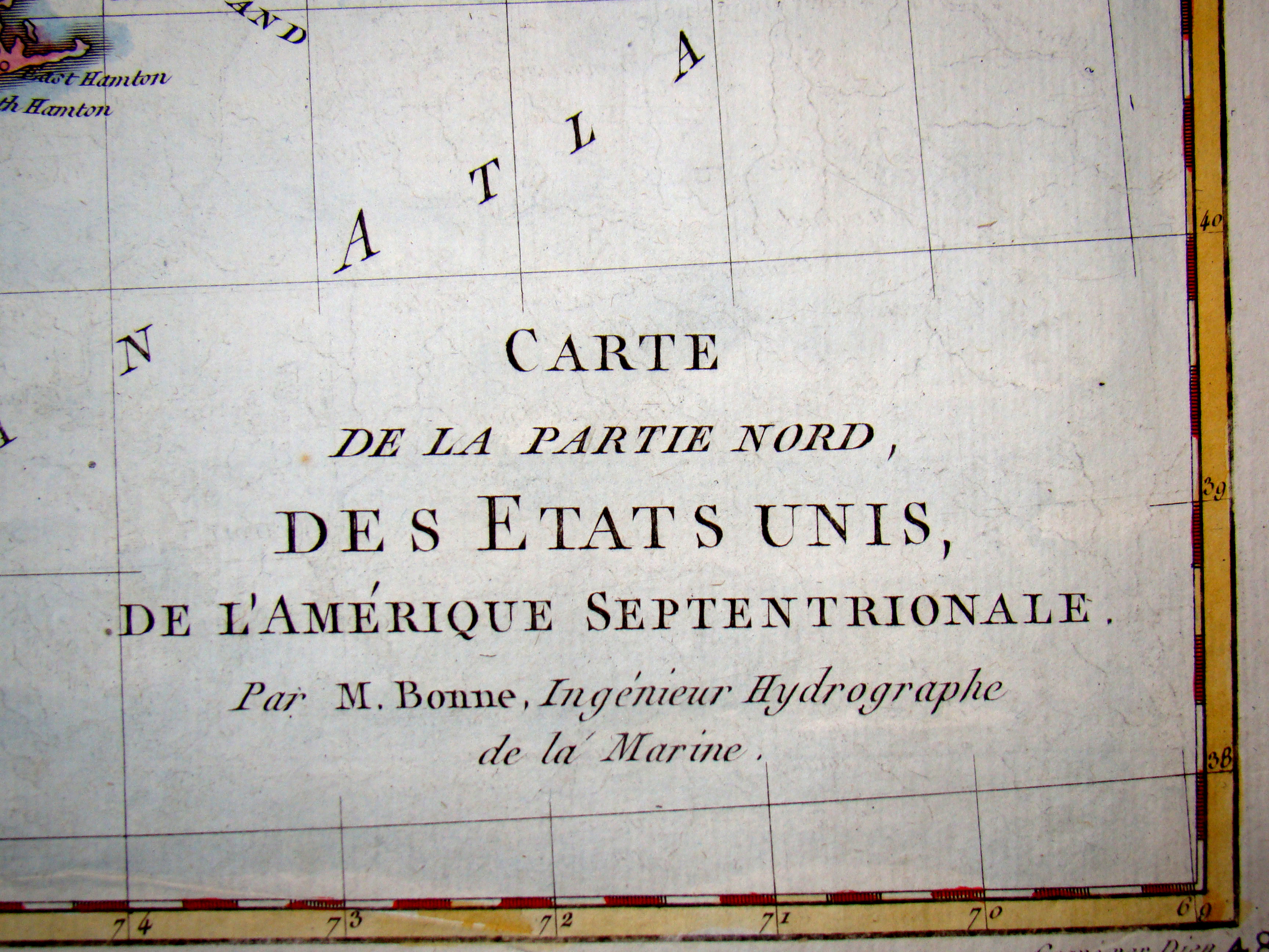 A fine and rare Map of North American by R.M Bonne, Royal Map Maker to King Louis XVI, circa 1780 — image 2