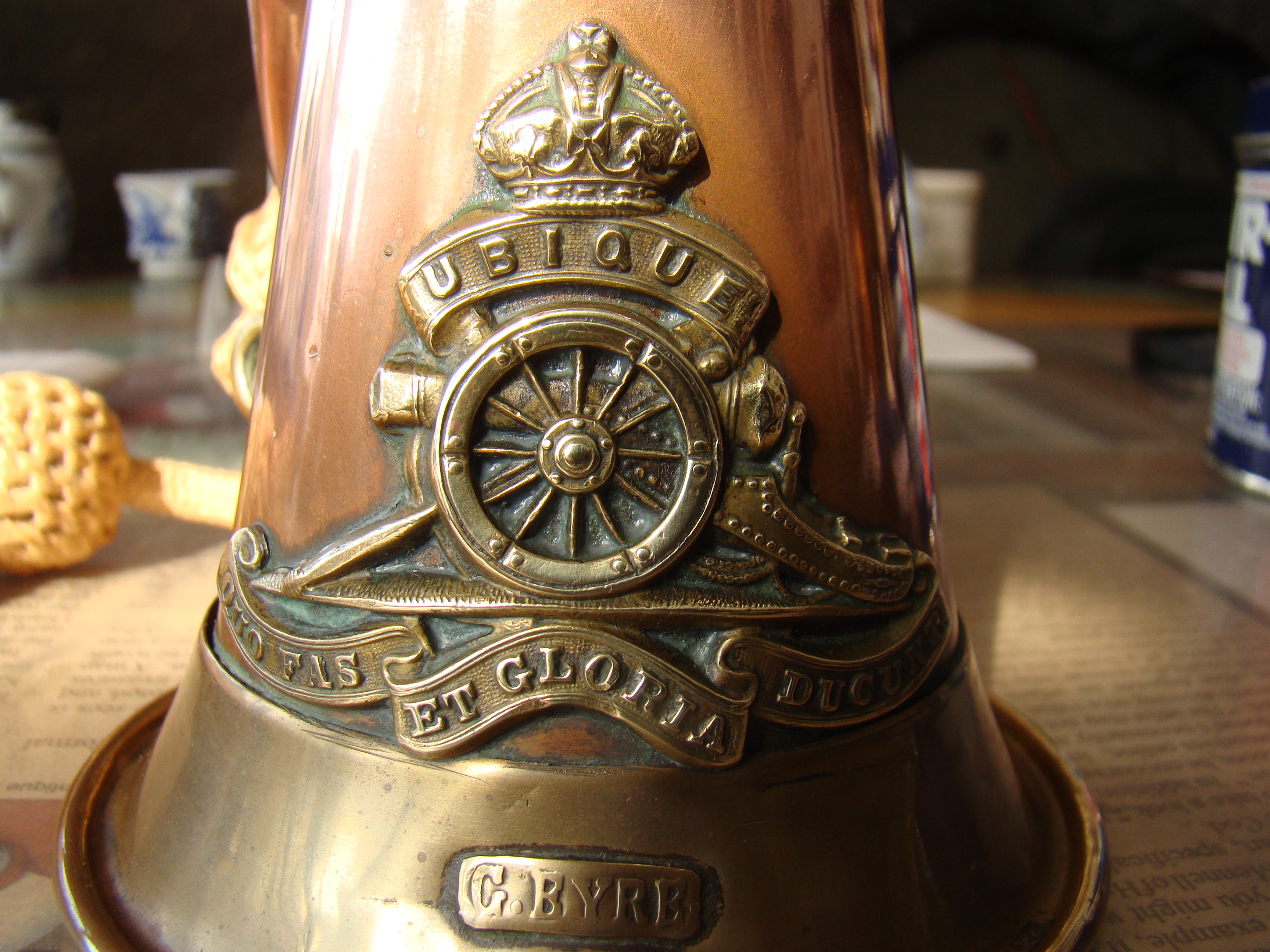 An original British Royal Artillery copper and brass bugle circa 1860-1890 — image 3