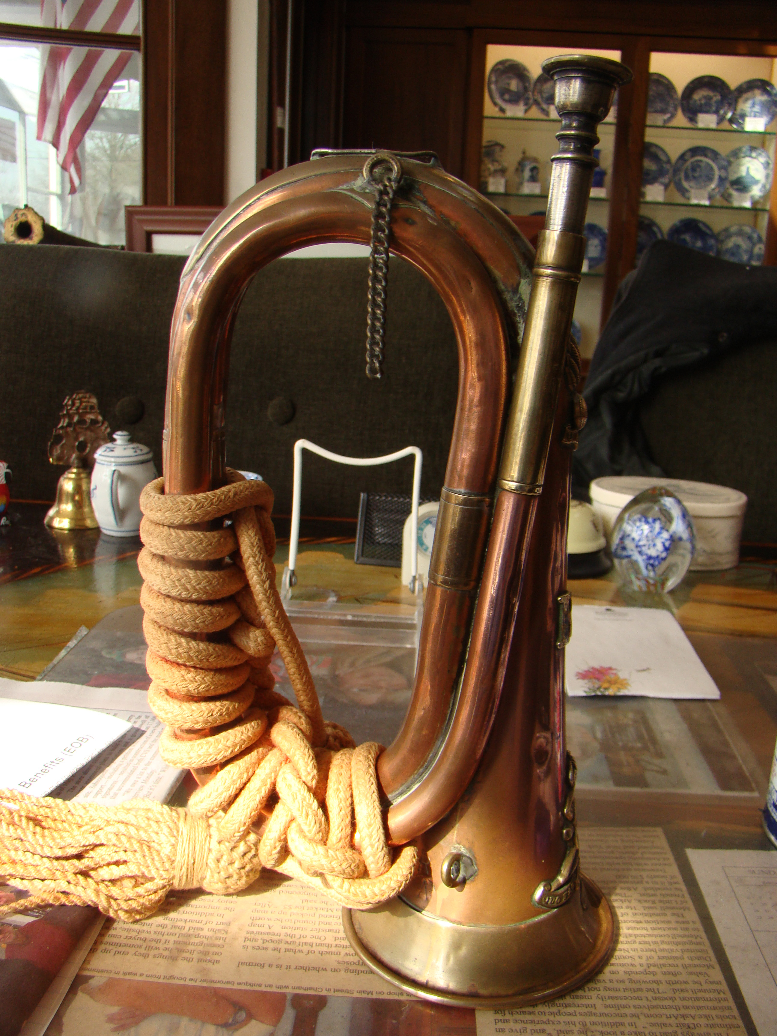 An original British Royal Artillery copper and brass bugle circa 1860-1890 — image 4