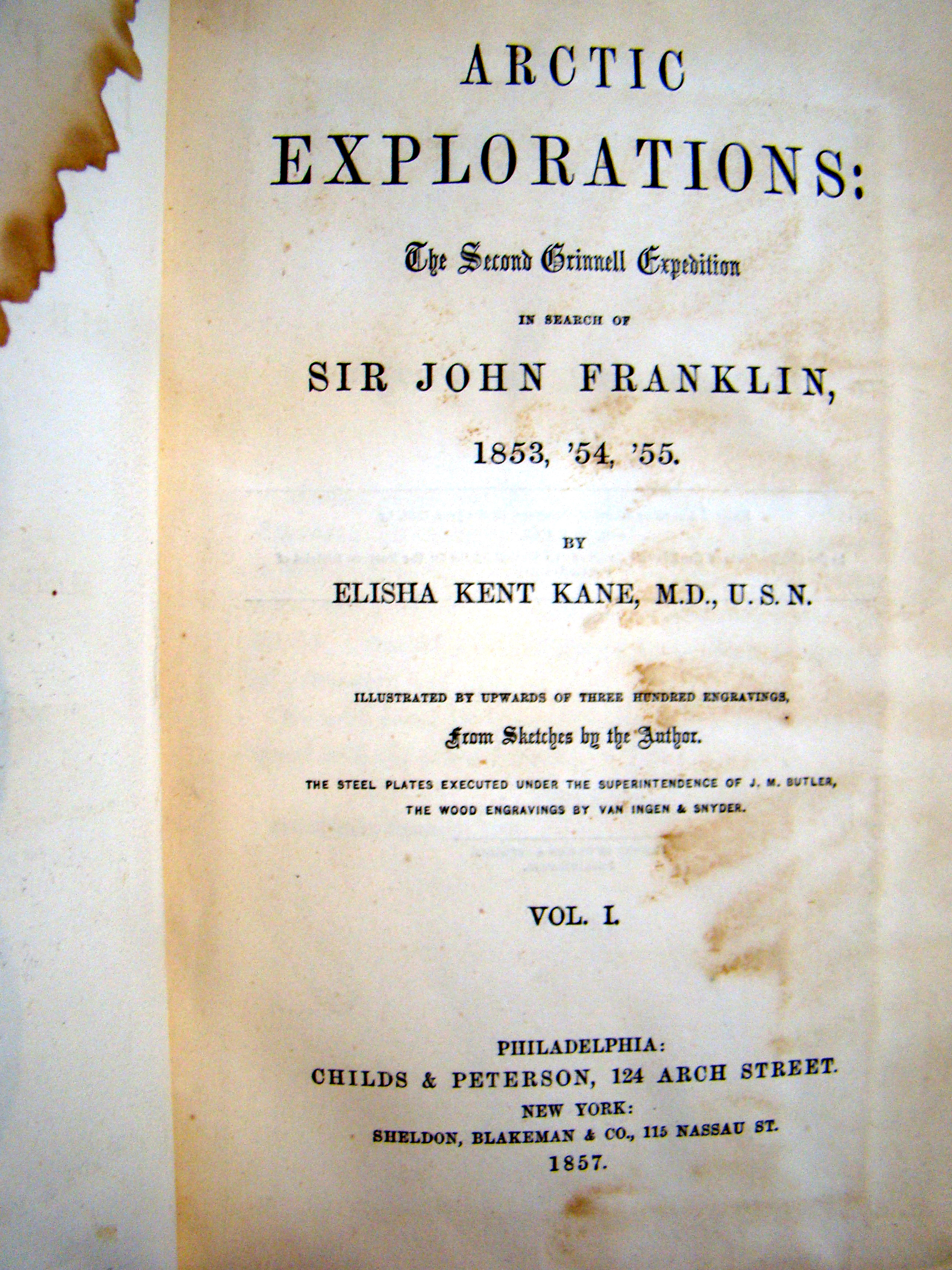 Arctic Exploration, 2 vols, by Elisha Kent Kane, published in 1856 — image 2